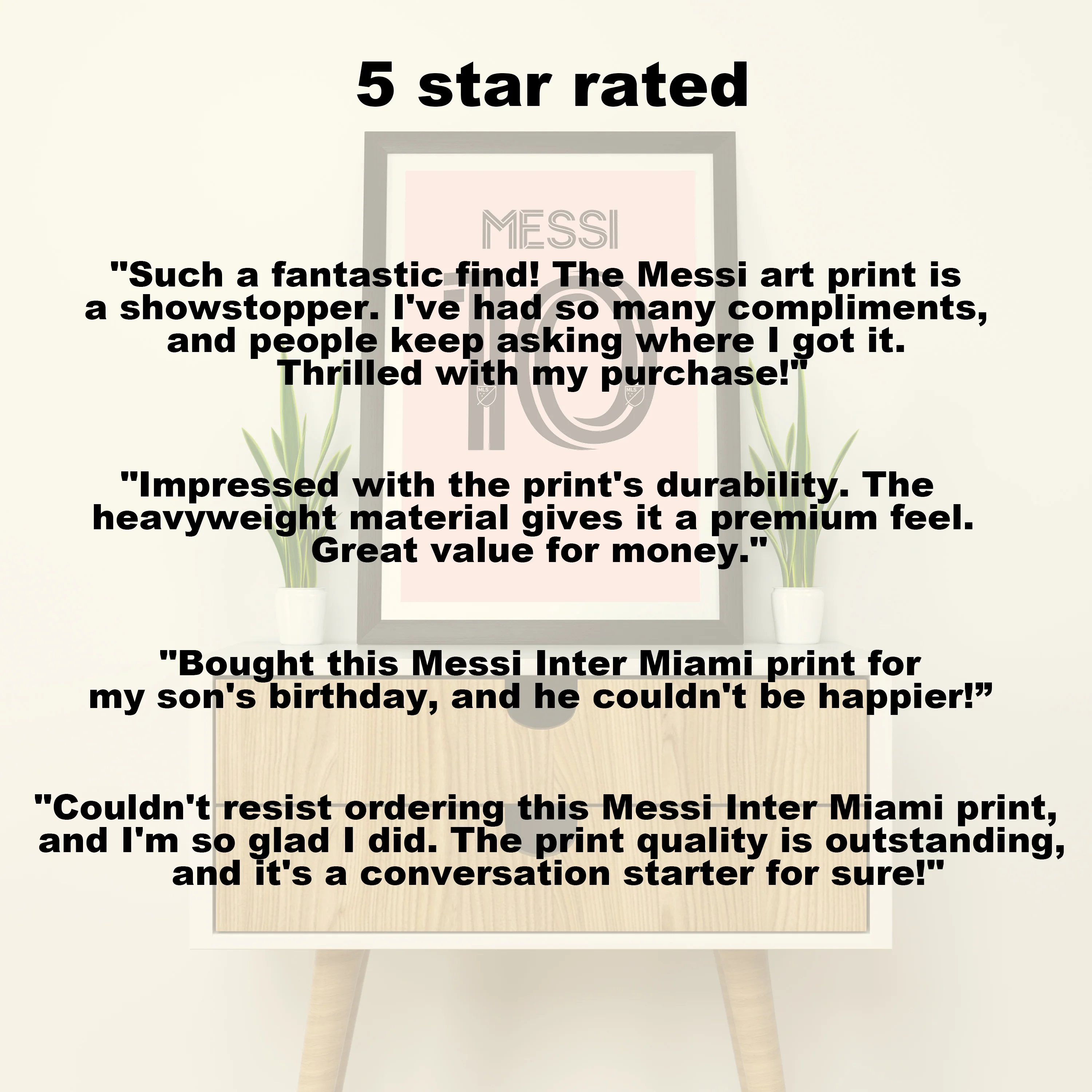Messi Inter Miami (Back) Heavyweight Art Print - Football Post - Perfect Gift - Birthday Present for Him - Image 5