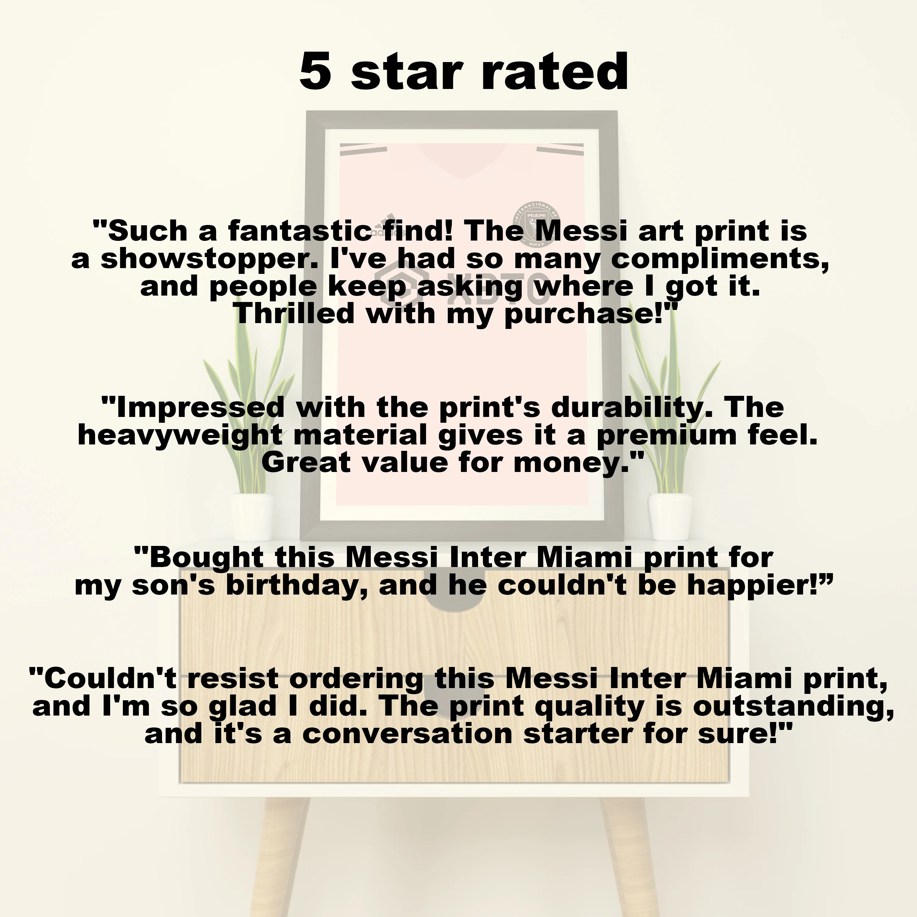Messi Inter Miami (Front) Heavyweight Art Print - Football Post - Perfect Gift - Birthday Present for Him - Image 5