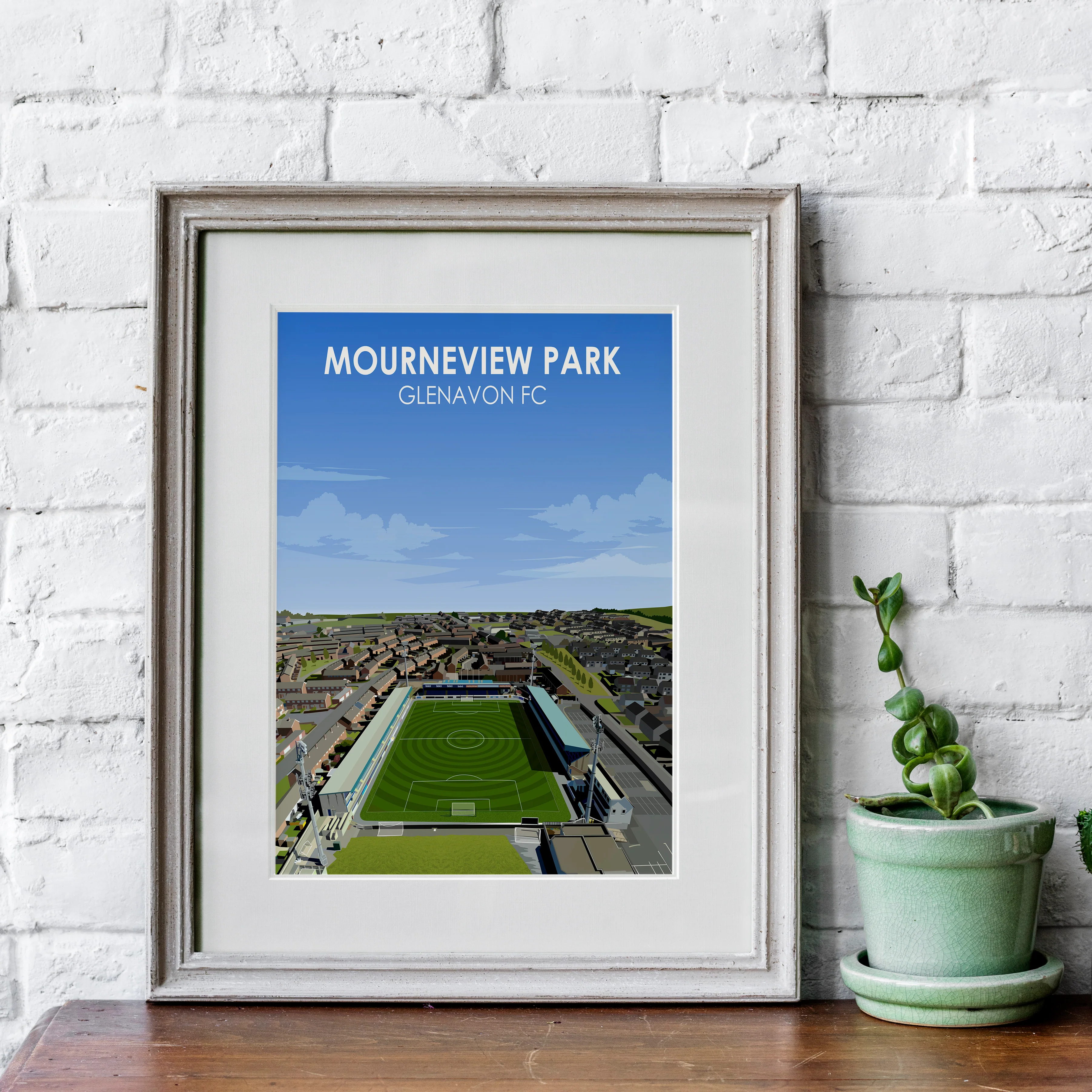 Mounreview Park Heavyweight Art Print - Football Post - Perfect Gift - Birthday Present for Him - Image 3