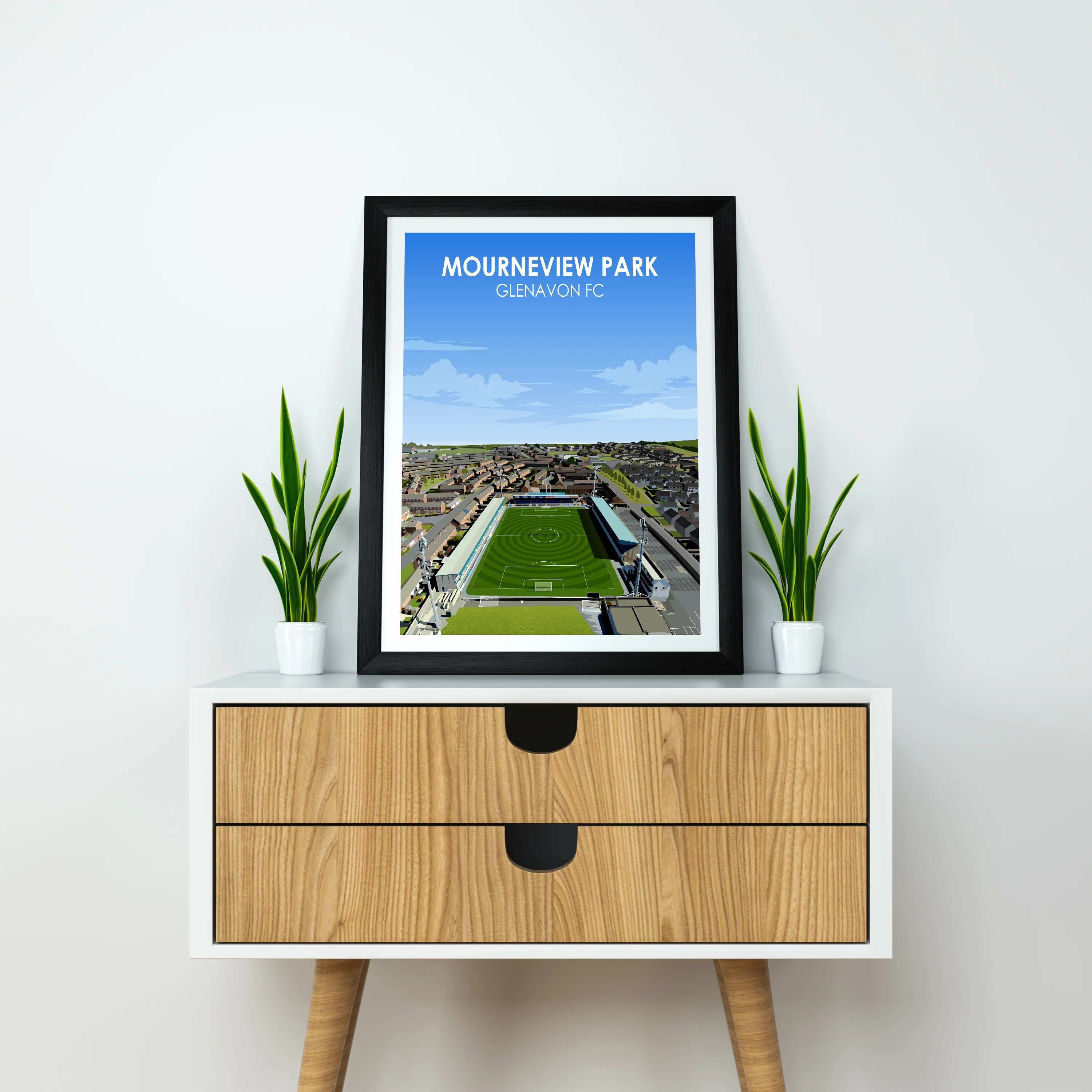 Mounreview Park Heavyweight Art Print - Football Post - Perfect Gift - Birthday Present for Him - Image 4