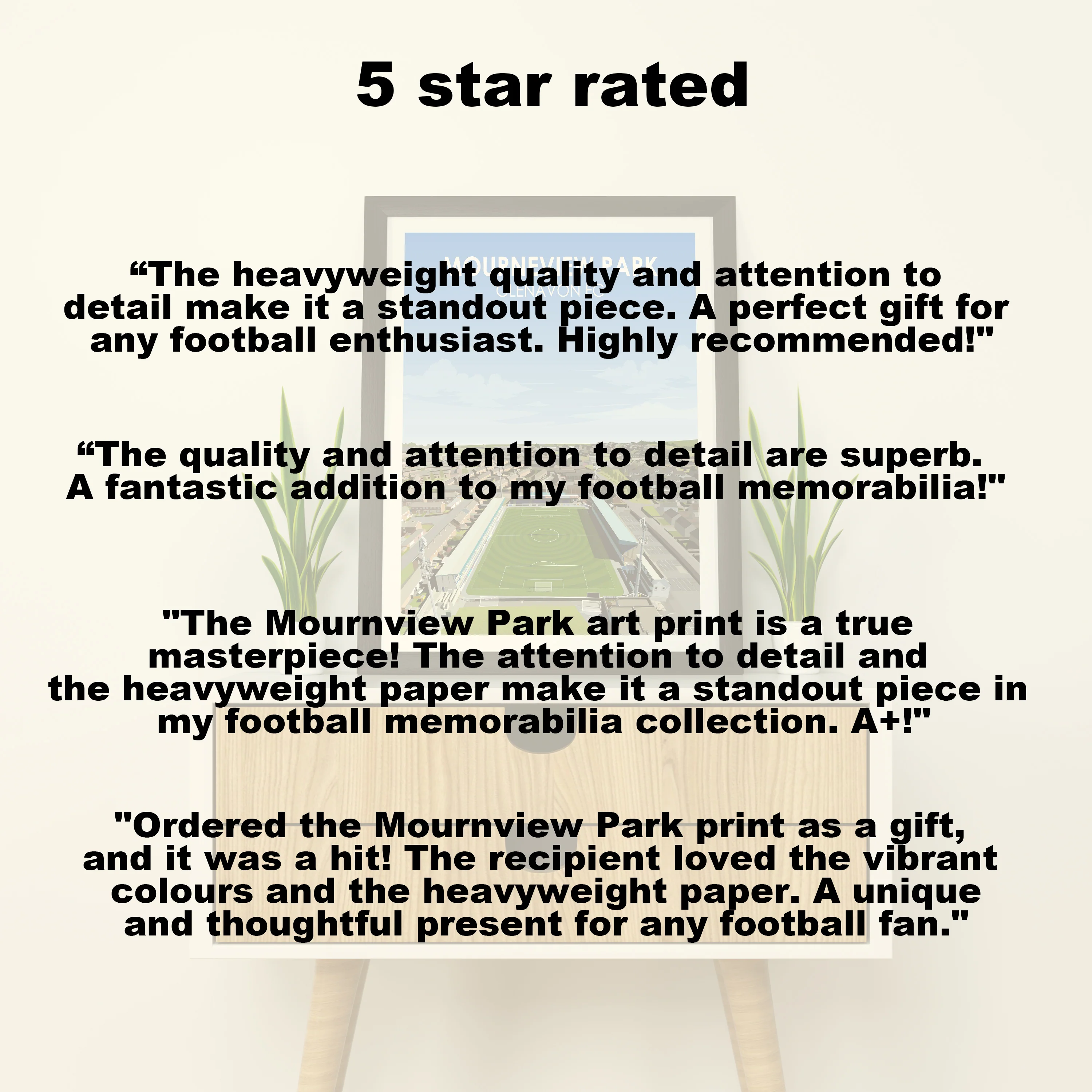 Mounreview Park Heavyweight Art Print - Football Post - Perfect Gift - Birthday Present for Him - Image 6
