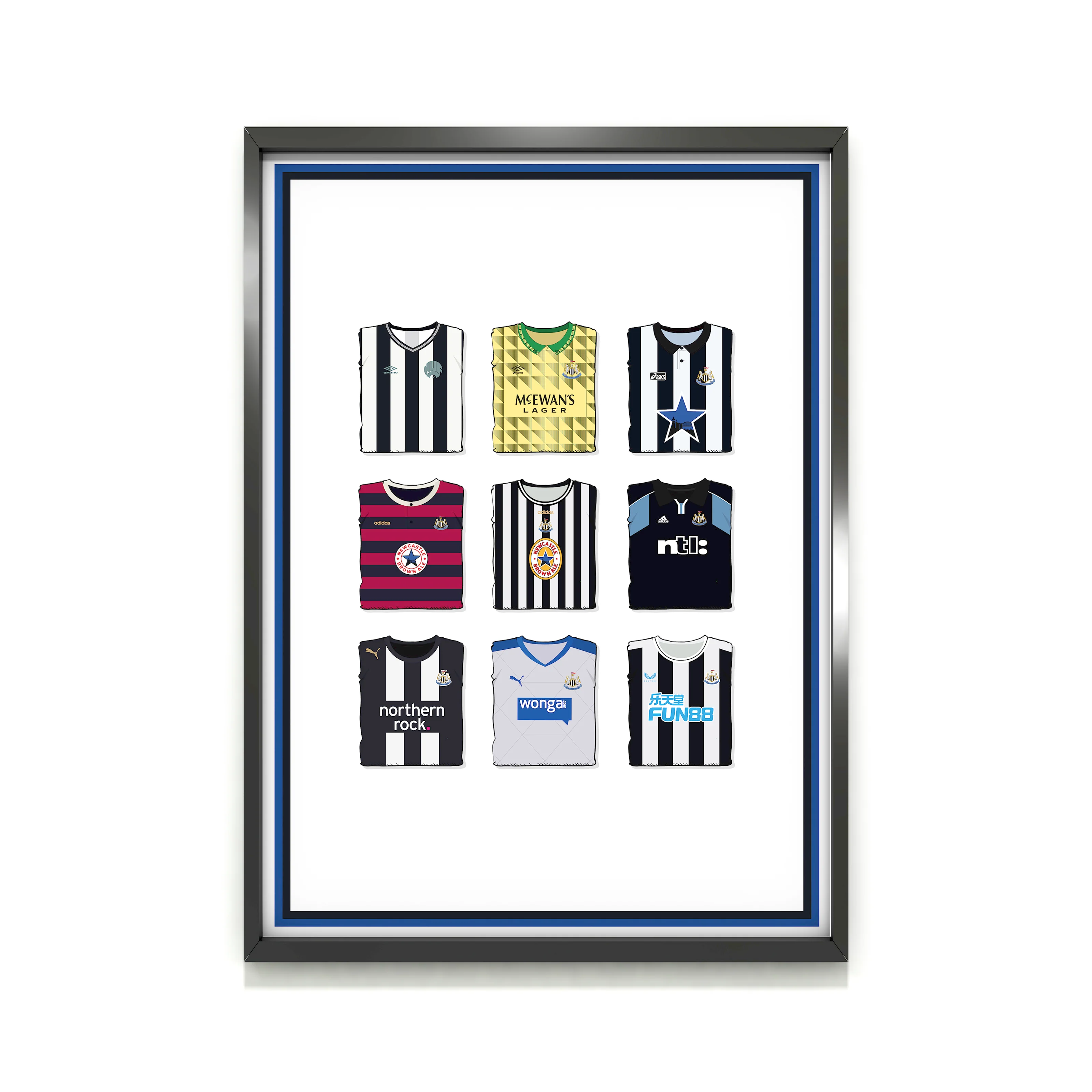 Newcastle Collection Heavyweight Art Print - Football Post - Perfect Gift - Birthday Present for Him - Image 2