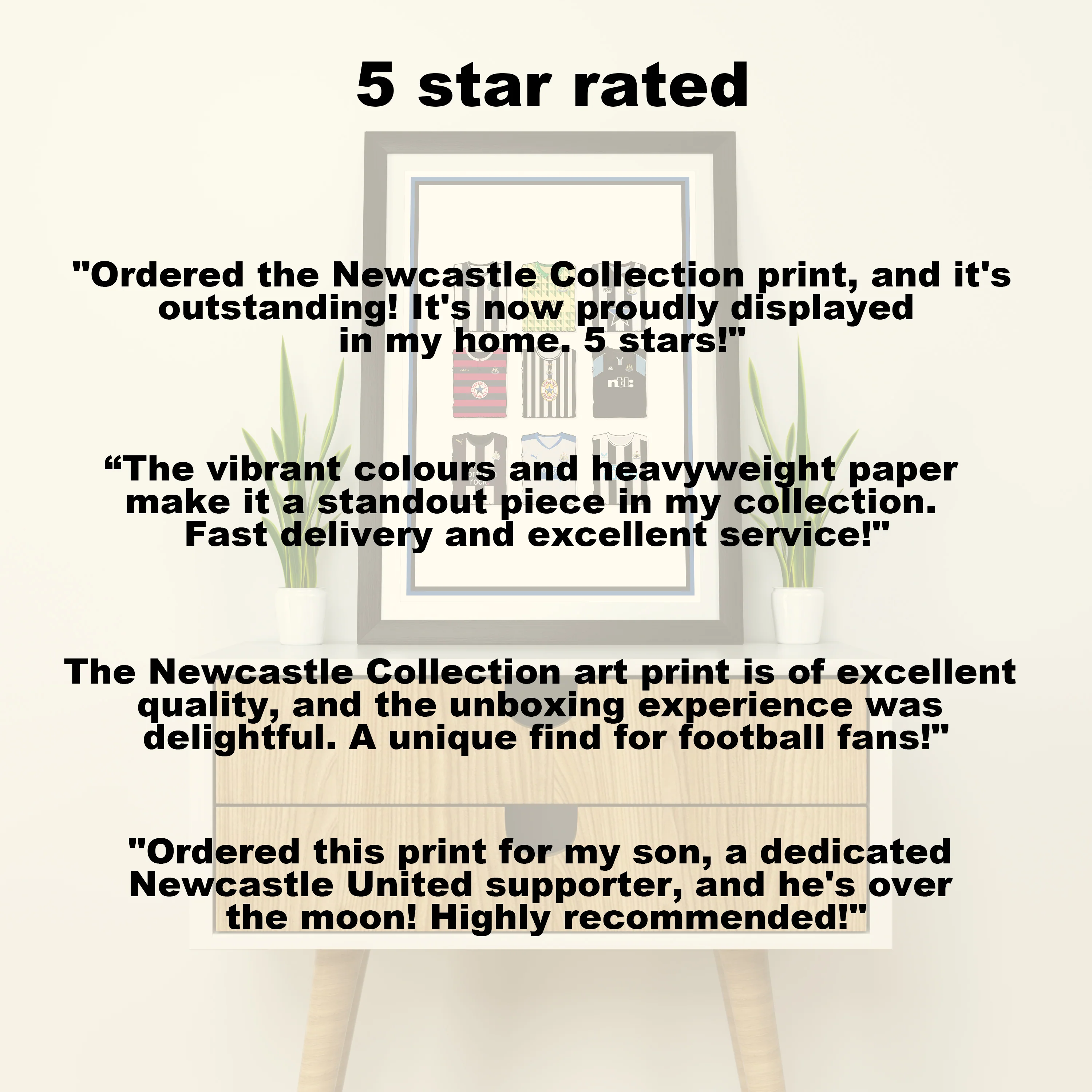 Newcastle Collection Heavyweight Art Print - Football Post - Perfect Gift - Birthday Present for Him - Image 5