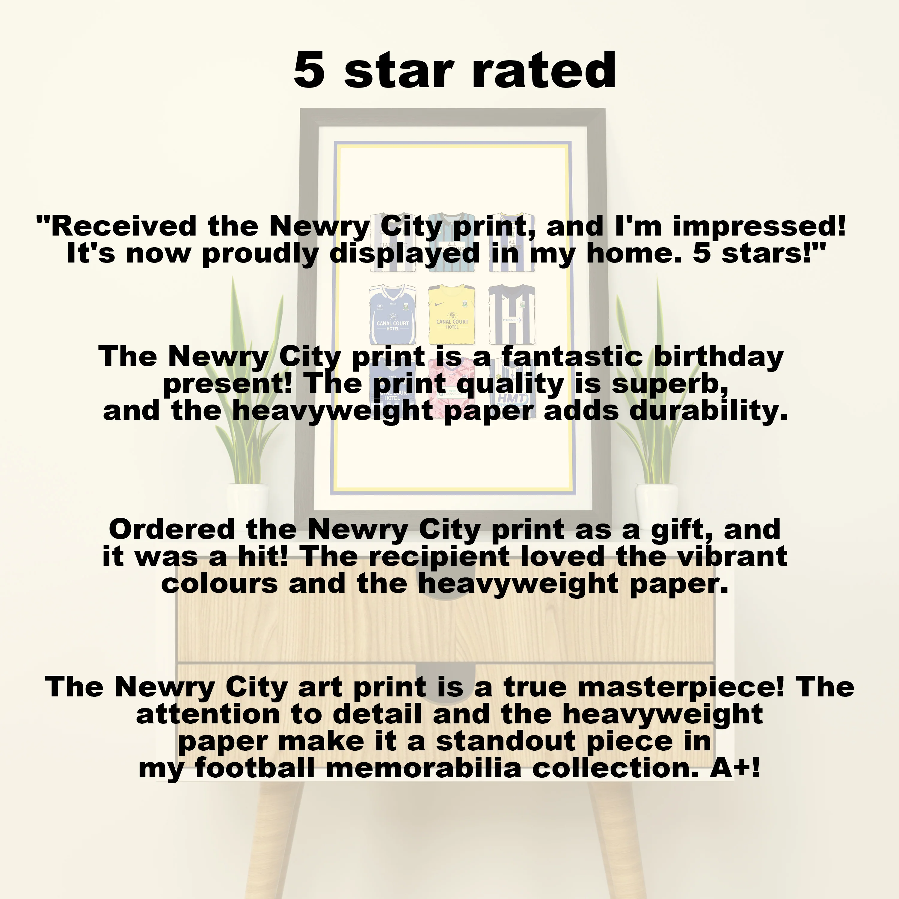 Newry City Heavyweight Art Print - Football Post - Perfect Gift - Birthday Present for Him - Image 6