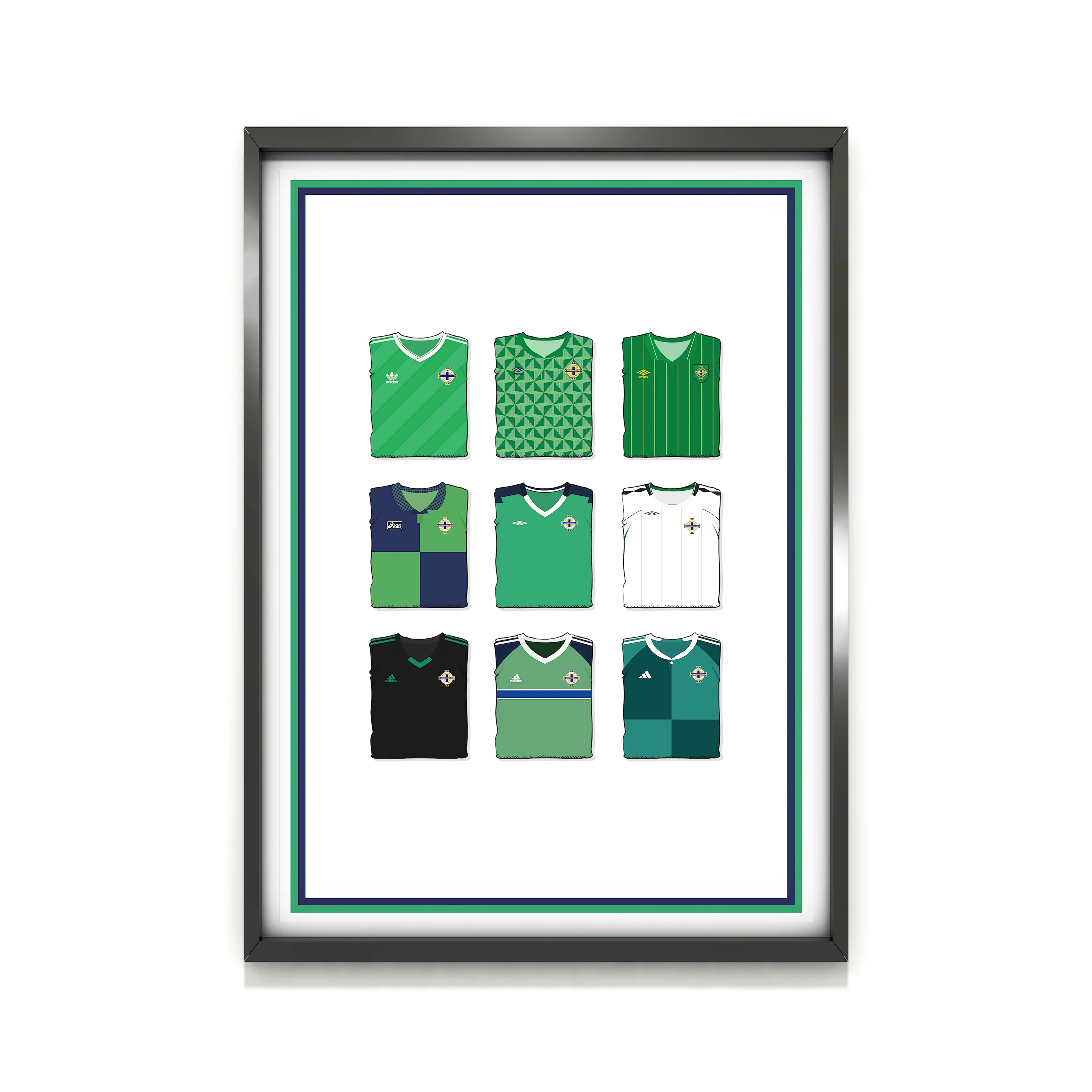 Northern Ireland Heavyweight Art Print - Football Post - Perfect Gift - Birthday Present for Him - Image 2