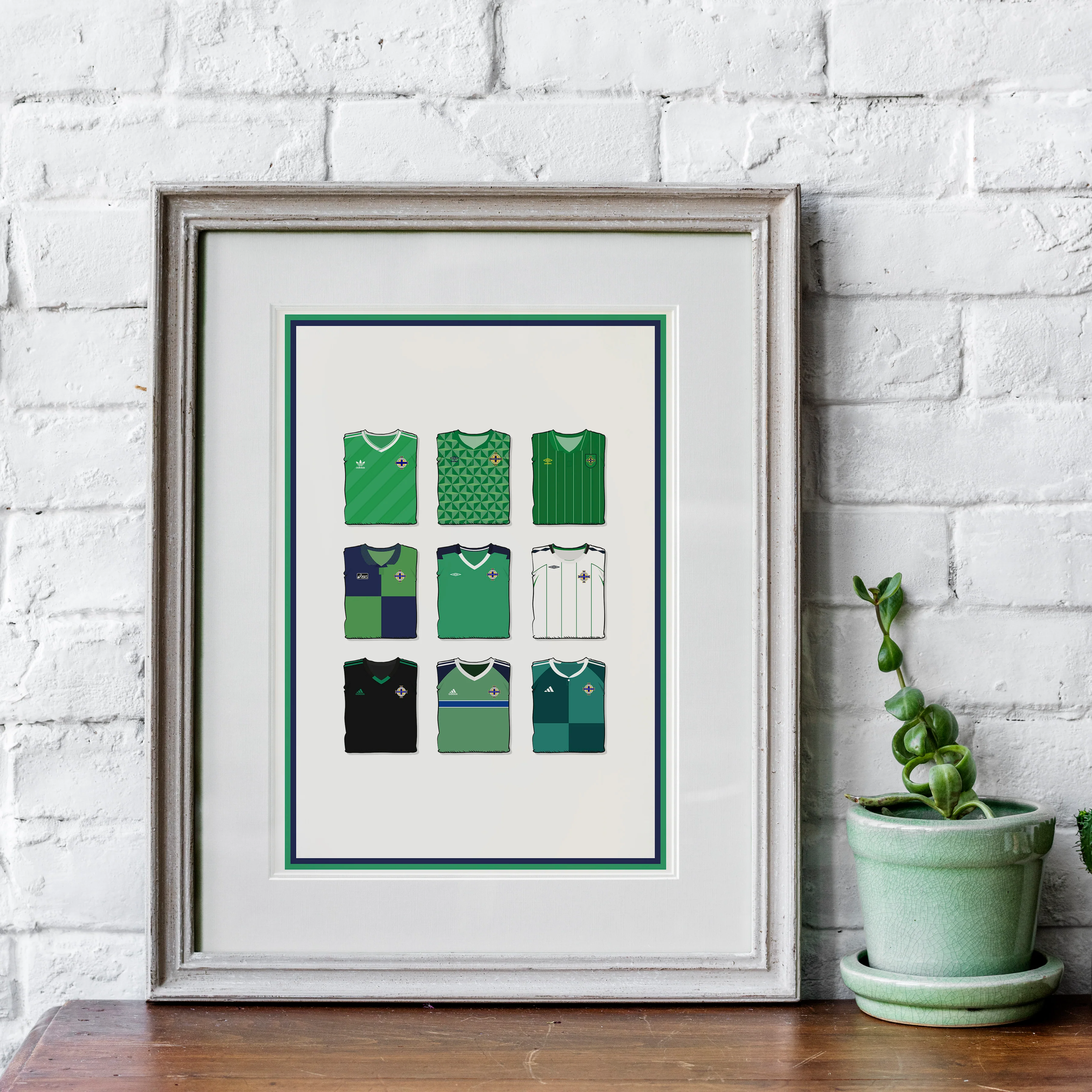 Northern Ireland Heavyweight Art Print - Football Post - Perfect Gift - Birthday Present for Him - Image 4