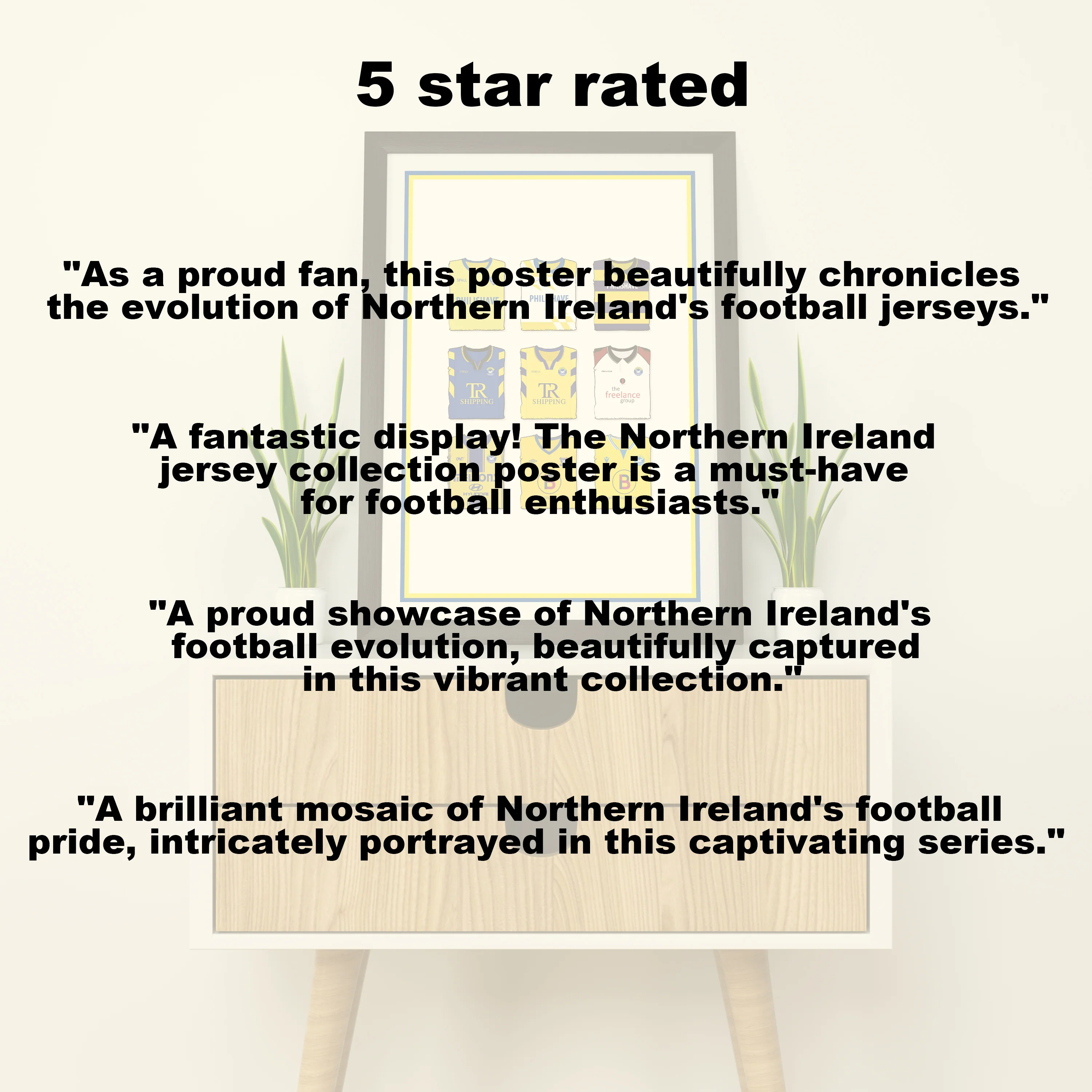 Northern Ireland Heavyweight Art Print - Football Post - Perfect Gift - Birthday Present for Him - Image 5