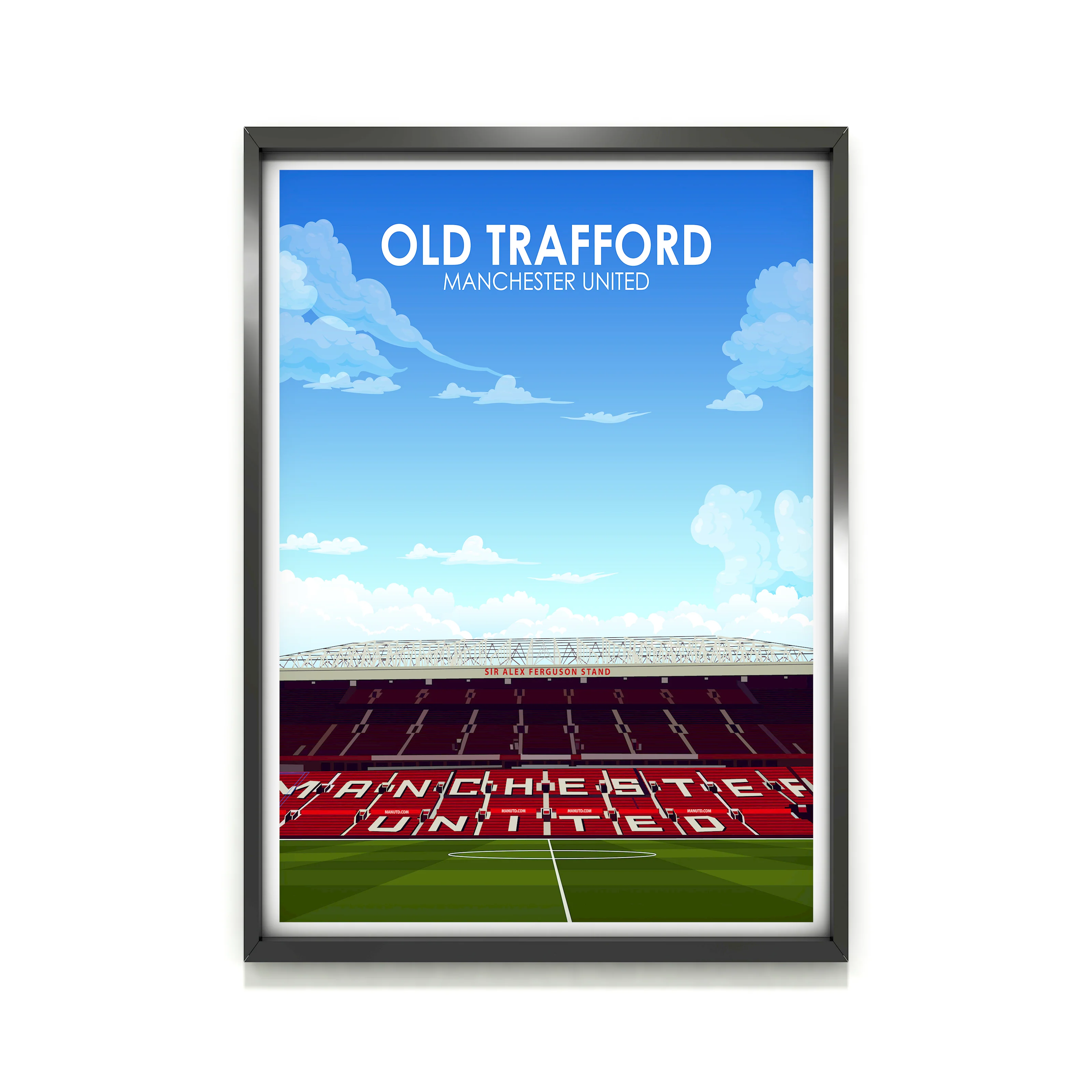 Old Trafford Heavyweight Art Print - Football Post - Perfect Gift - Birthday Present for Him - Image 2