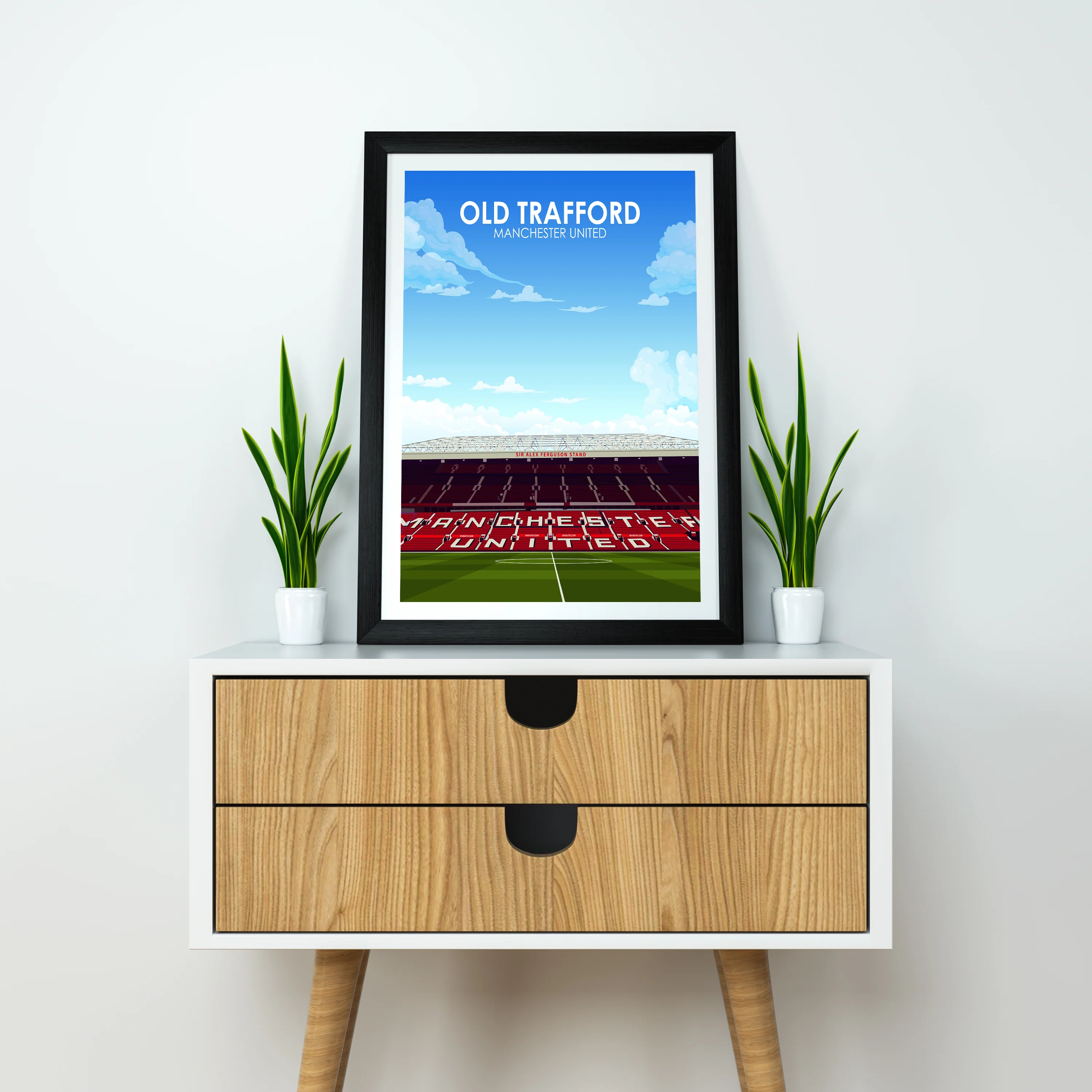 Old Trafford Heavyweight Art Print - Football Post - Perfect Gift - Birthday Present for Him - Image 3
