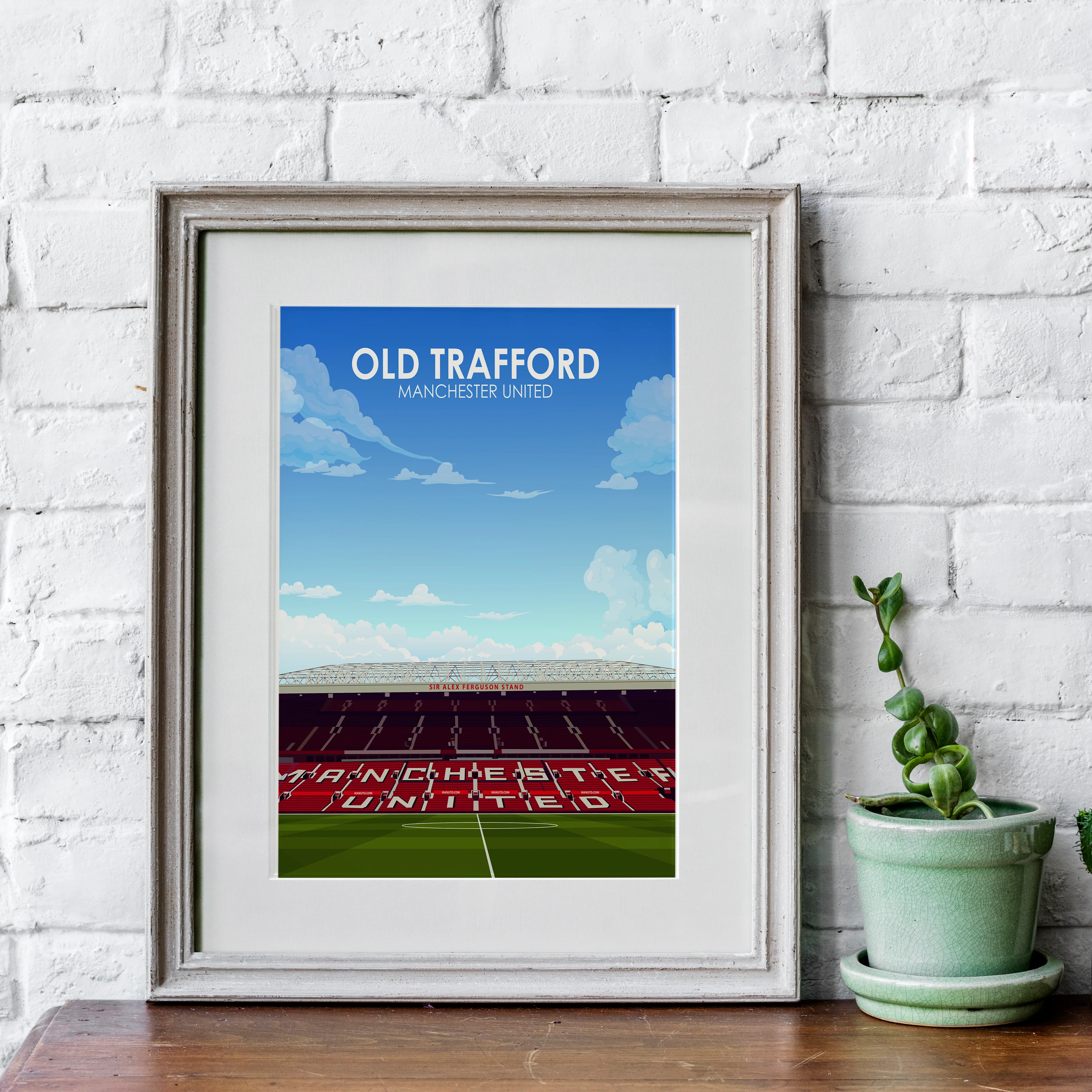 Old Trafford Heavyweight Art Print - Football Post - Perfect Gift - Birthday Present for Him - Image 4