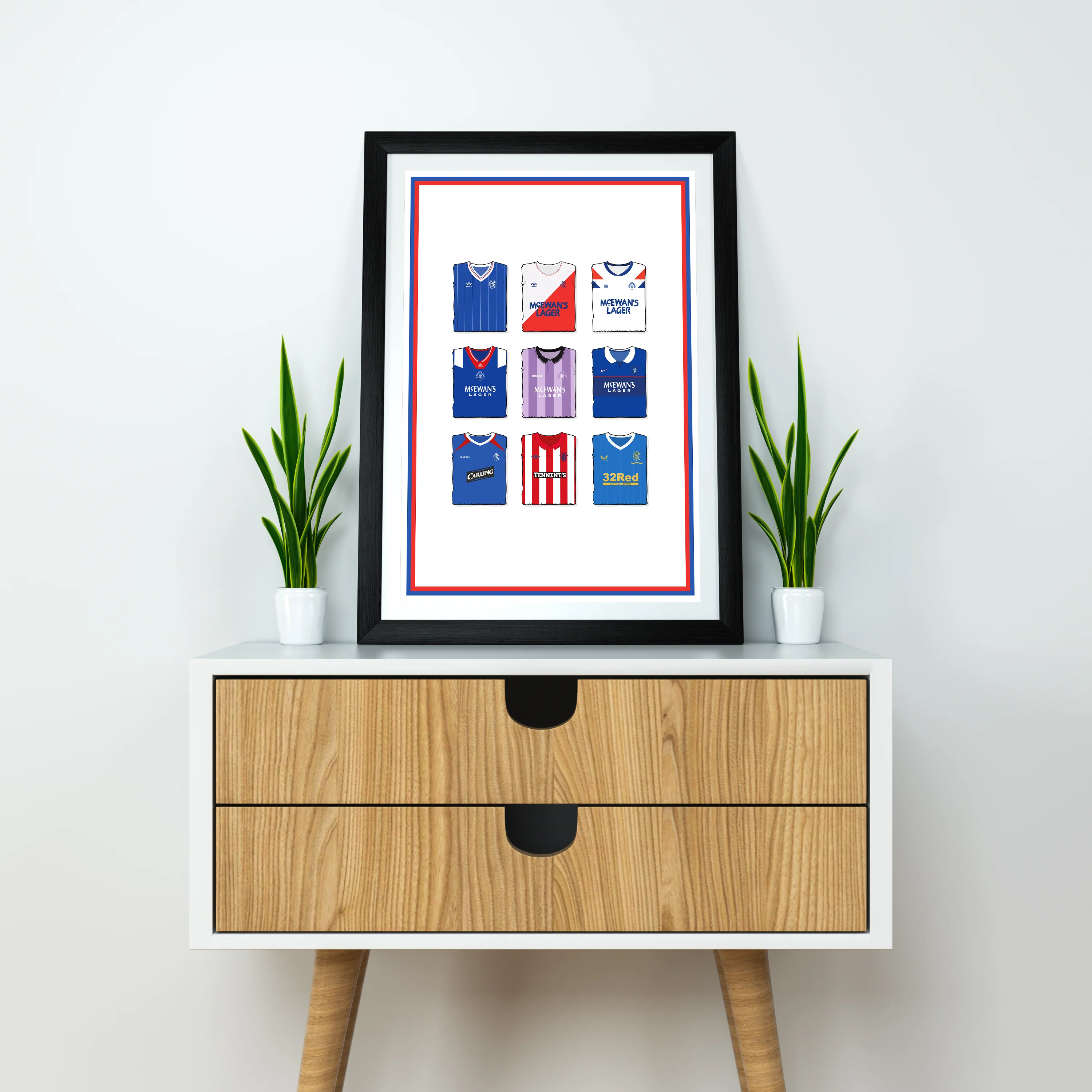 Rangers Collection Heavyweight Art Print - Football Post - Perfect Gift - Birthday Present for Him - Image 3