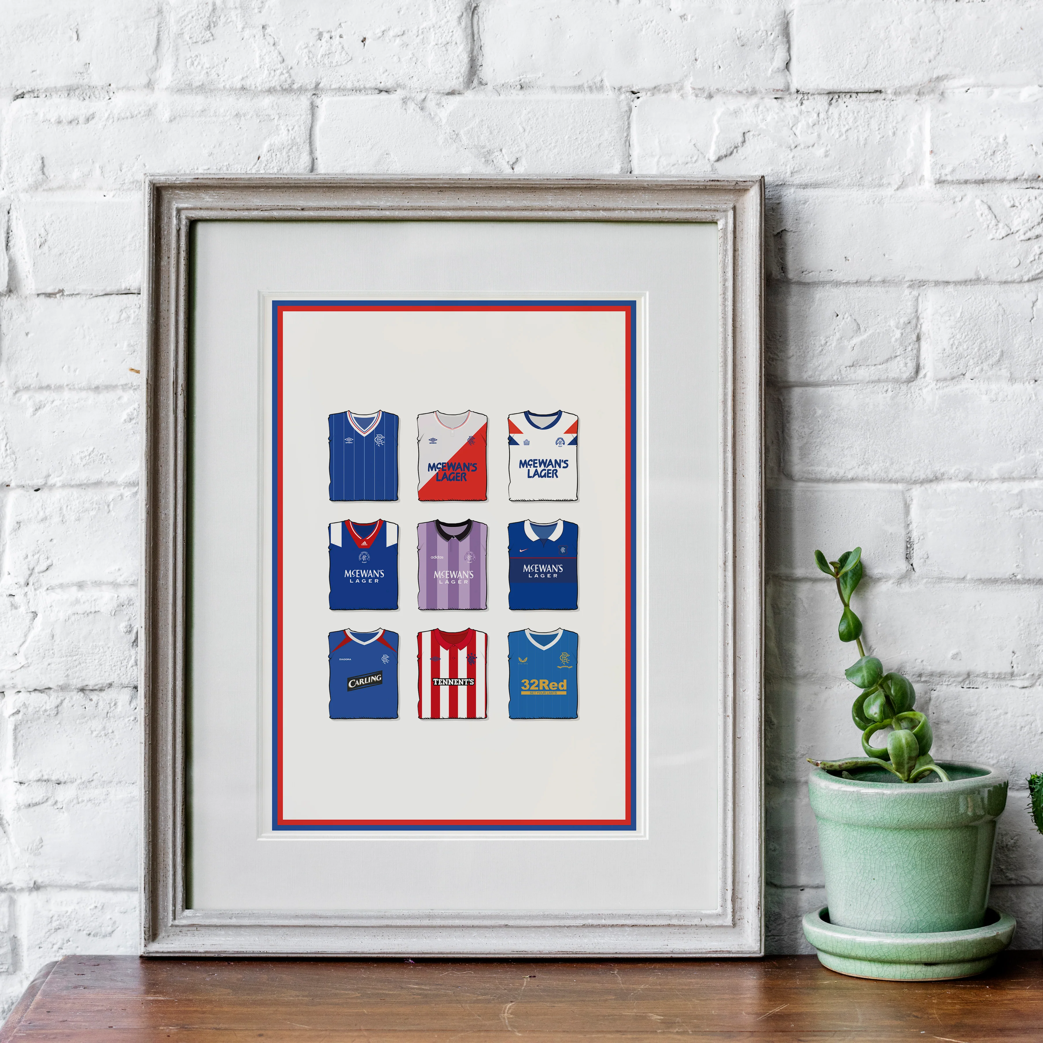 Rangers Collection Heavyweight Art Print - Football Post - Perfect Gift - Birthday Present for Him - Image 4