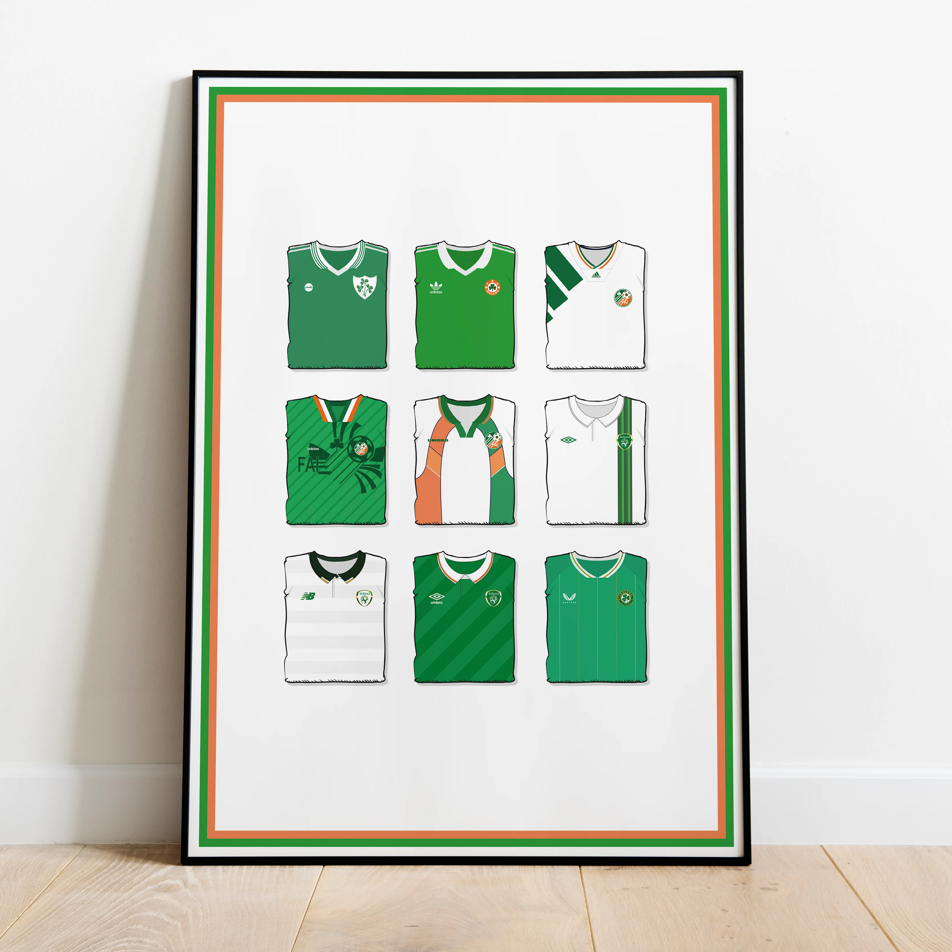 Republic Of Ireland Heavyweight Art Print - Football Post - Perfect Gift - Birthday Present for Him