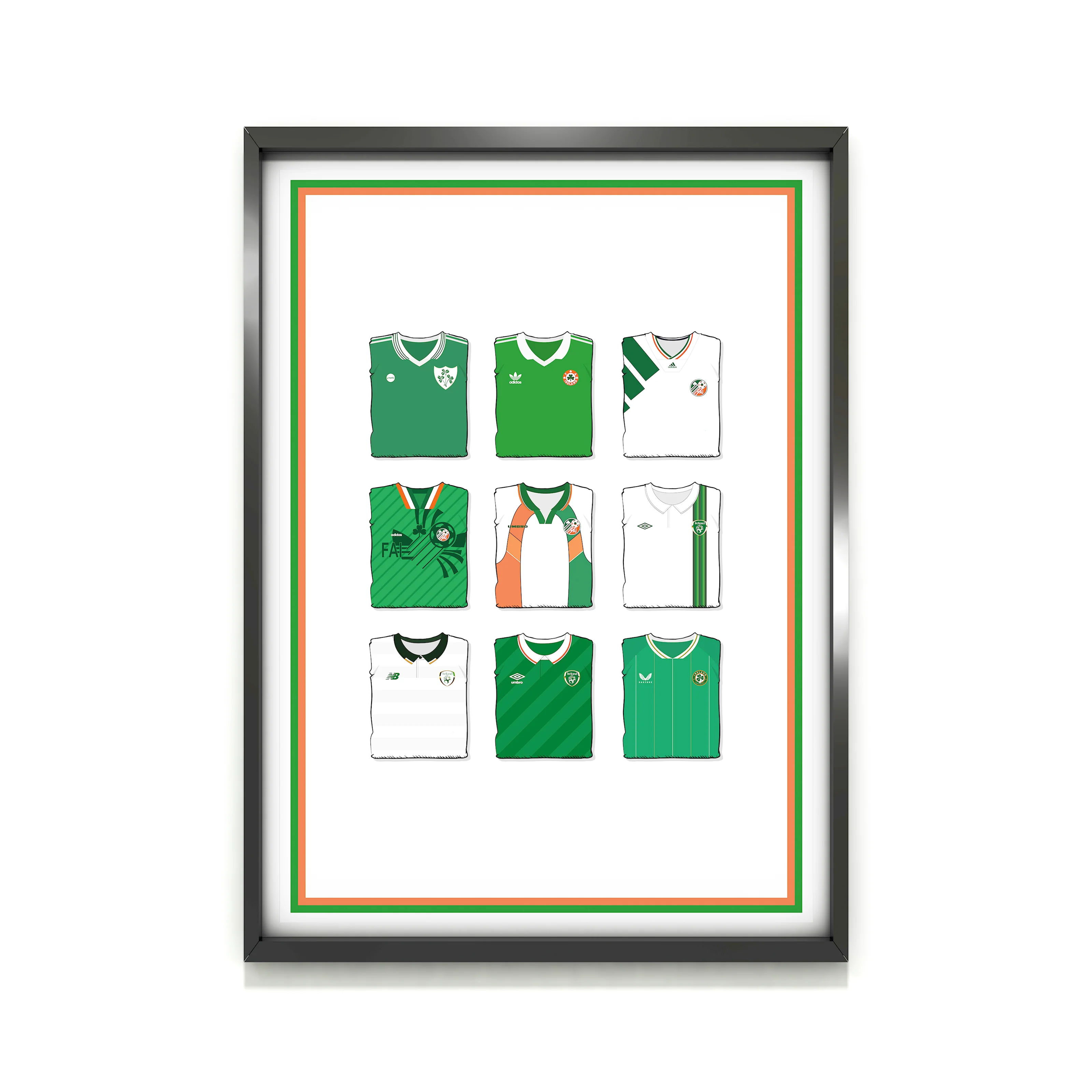 Republic Of Ireland Heavyweight Art Print - Football Post - Perfect Gift - Birthday Present for Him - Image 2