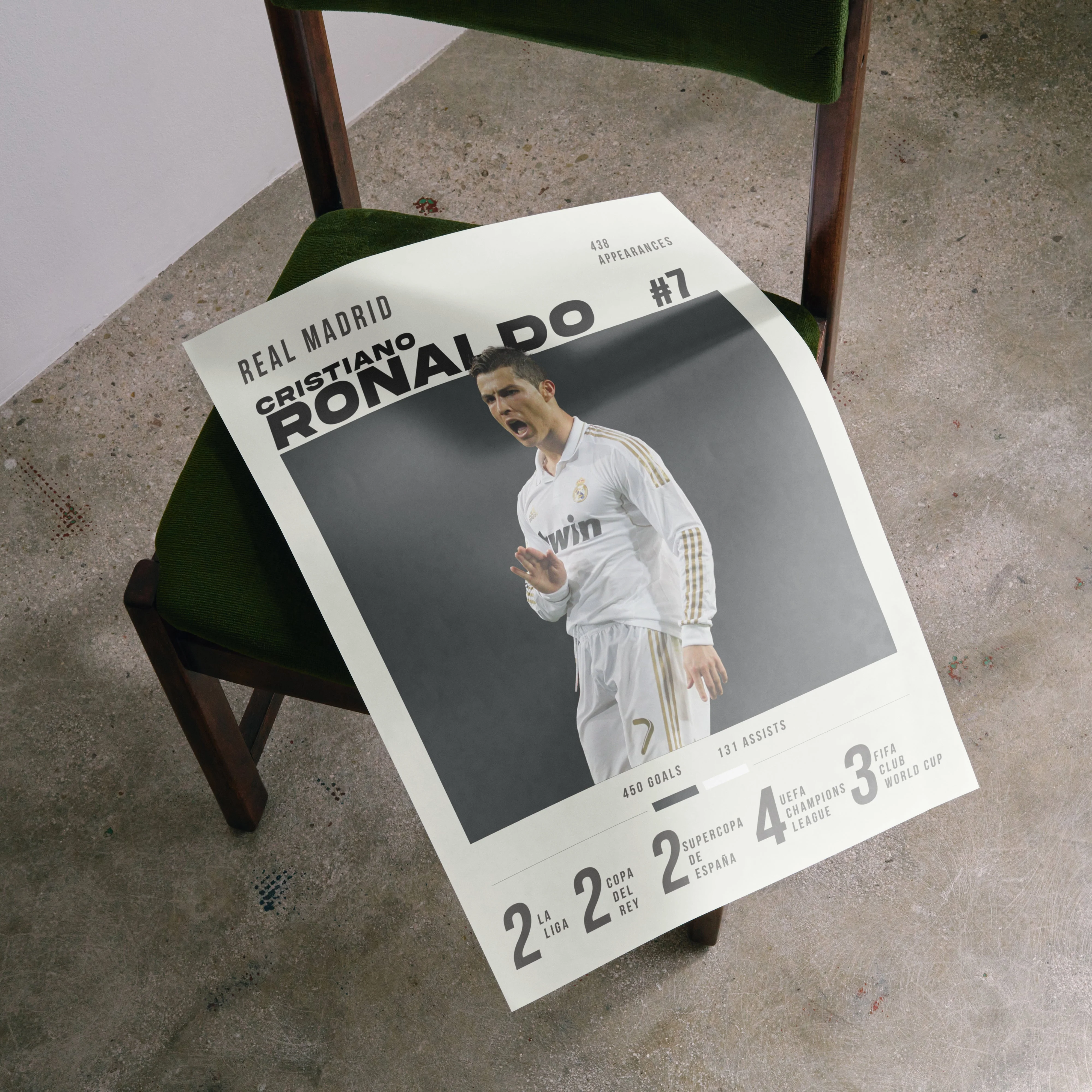 Ronaldo #7 Heavyweight Art Print - Image 4