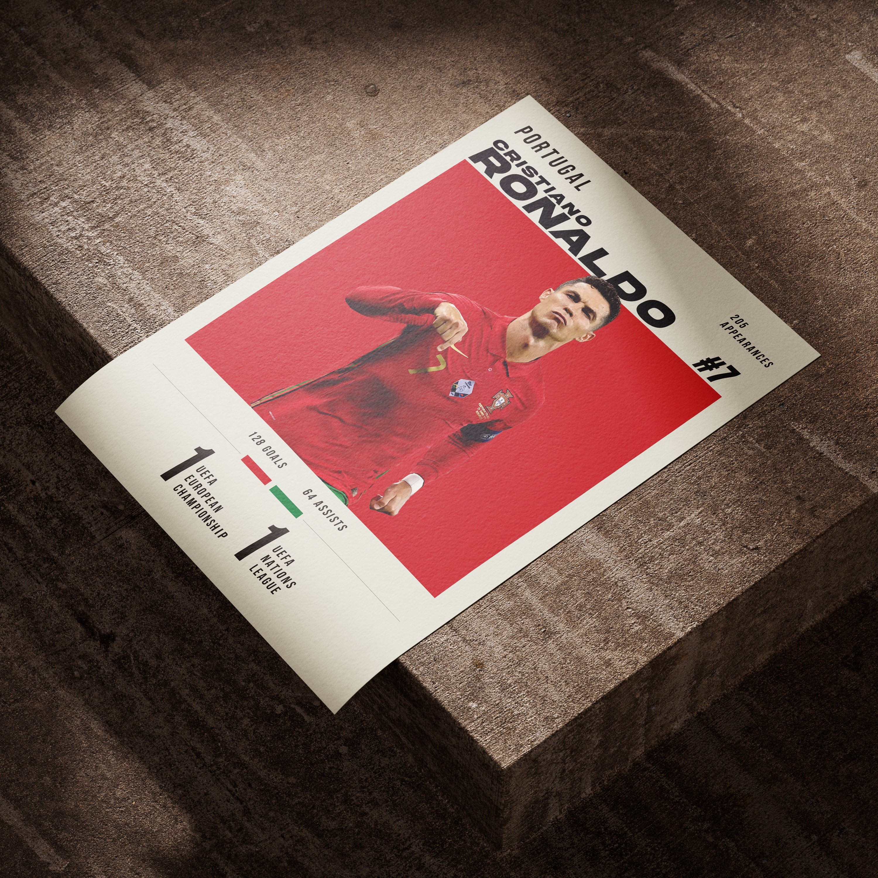 Ronaldo #7 Heavyweight Art Print - Image 4