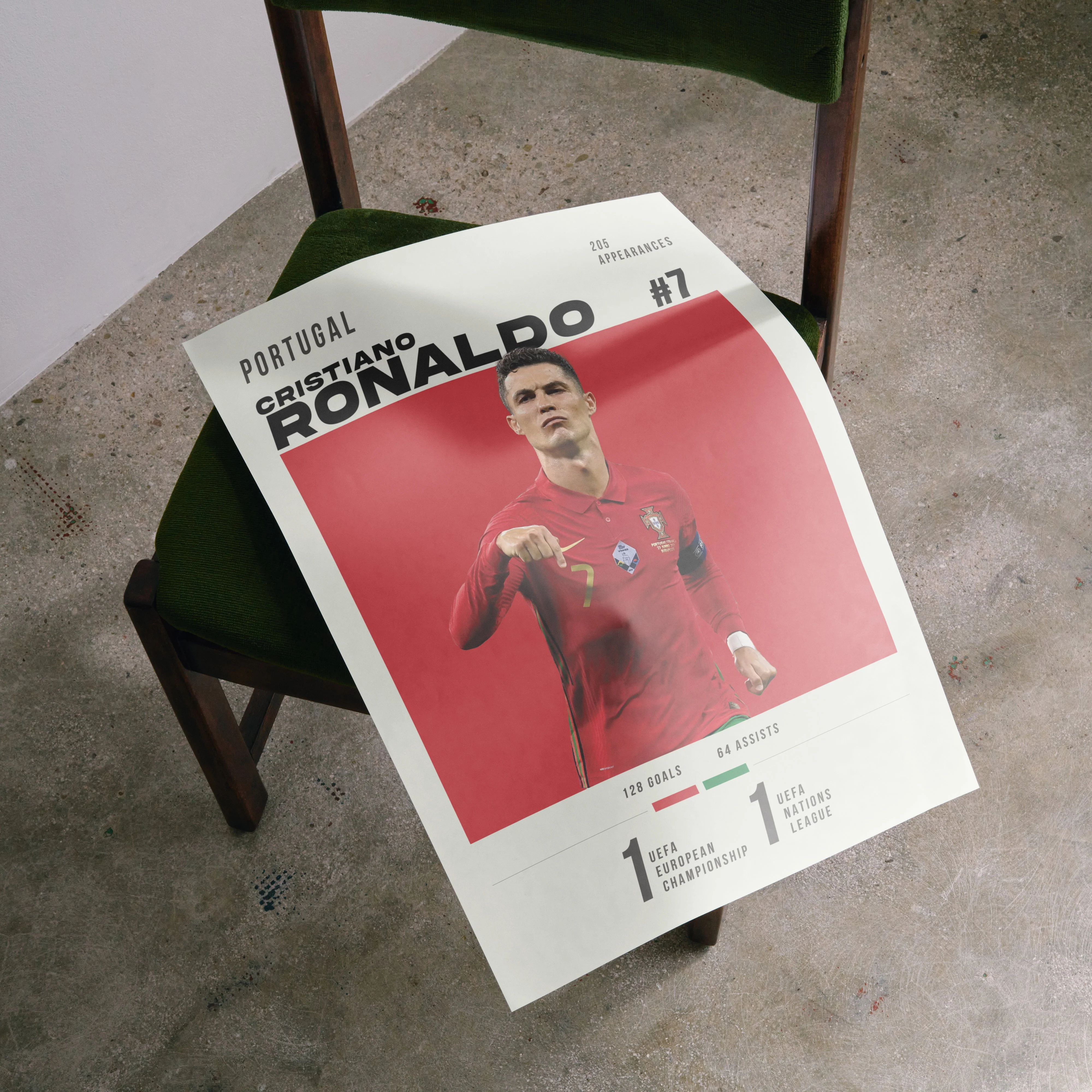 Ronaldo #7 Heavyweight Art Print - Image 5