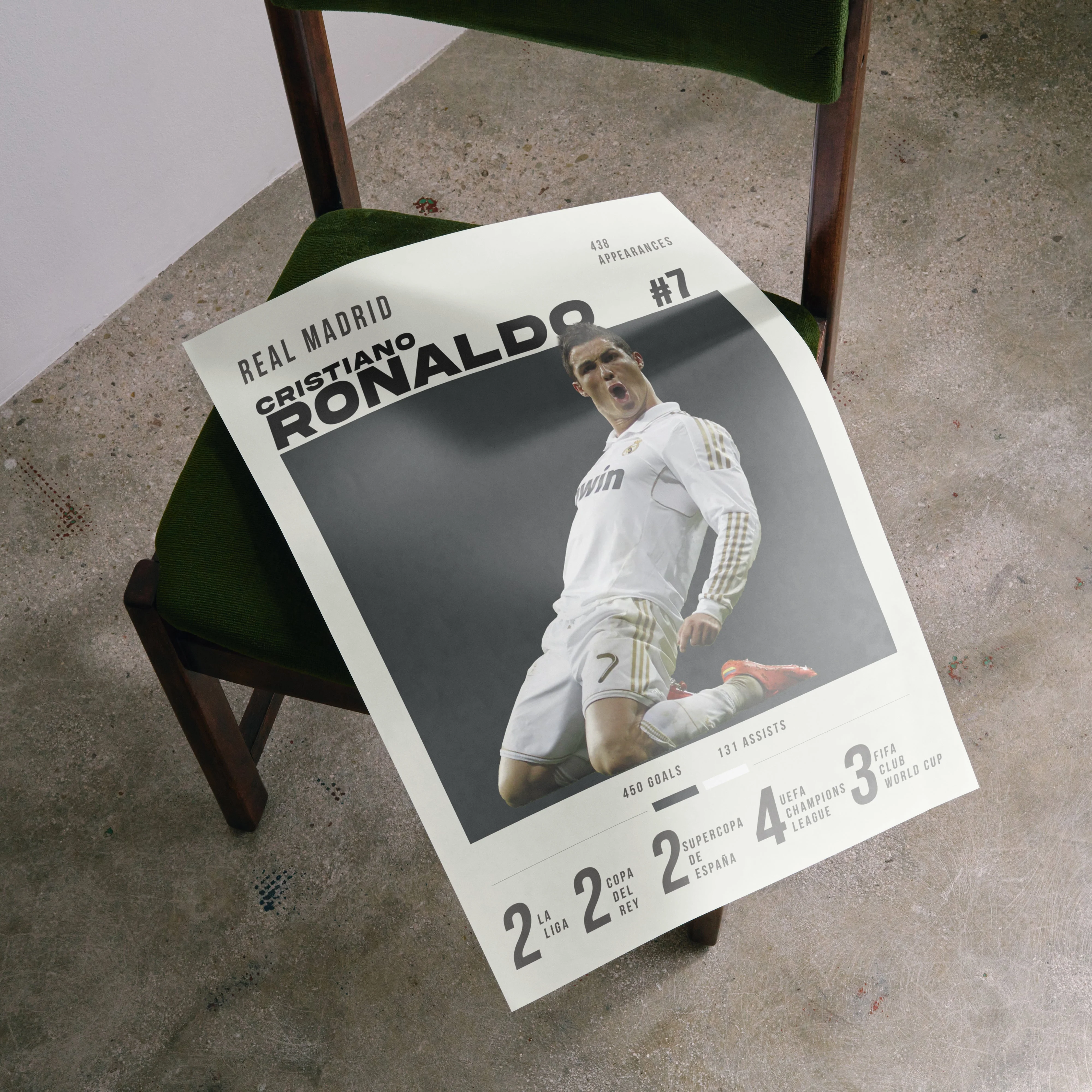 Ronaldo #7 Heavyweight Art Print - Image 4