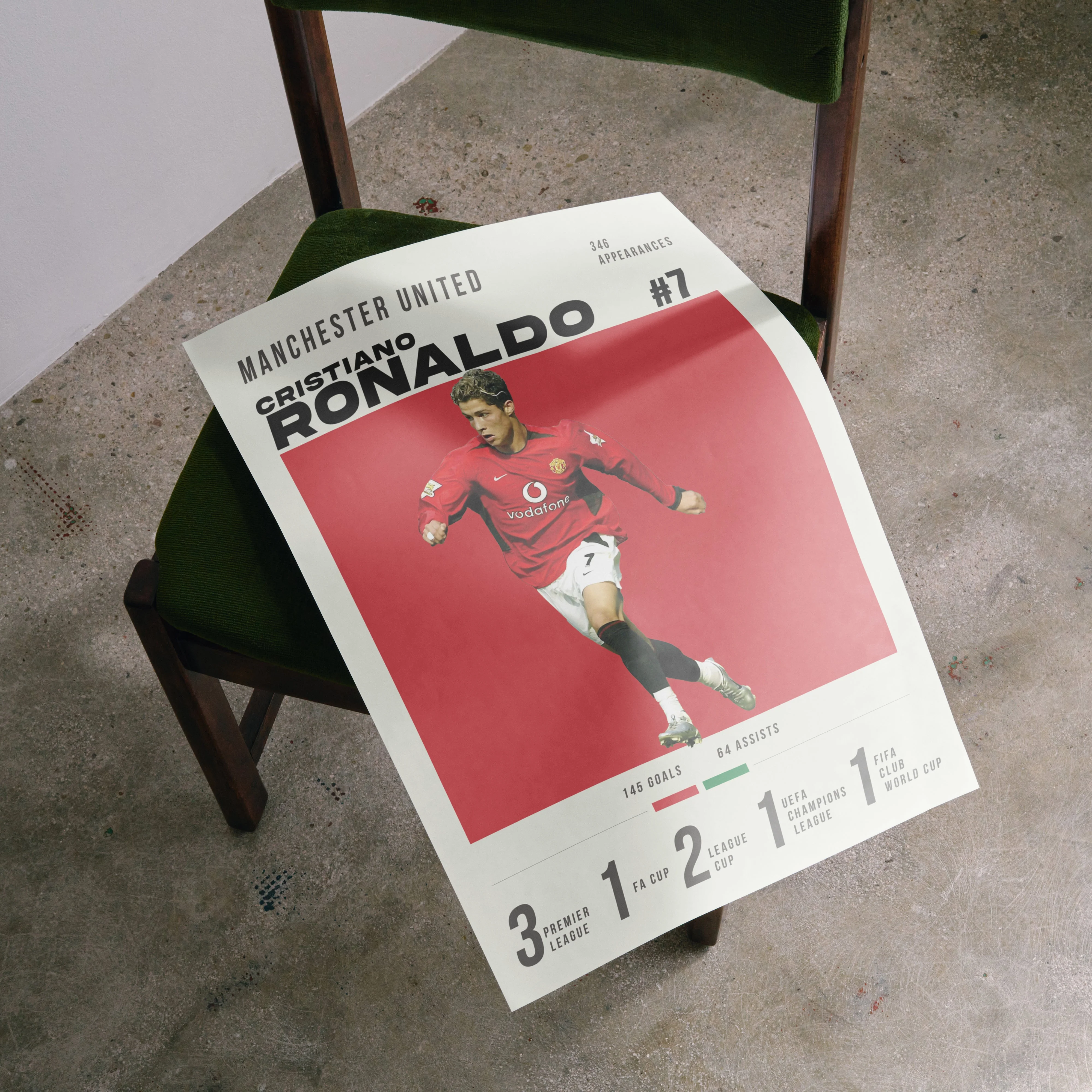 Ronaldo #7 Man Utd Heavyweight Art Print - Image 5