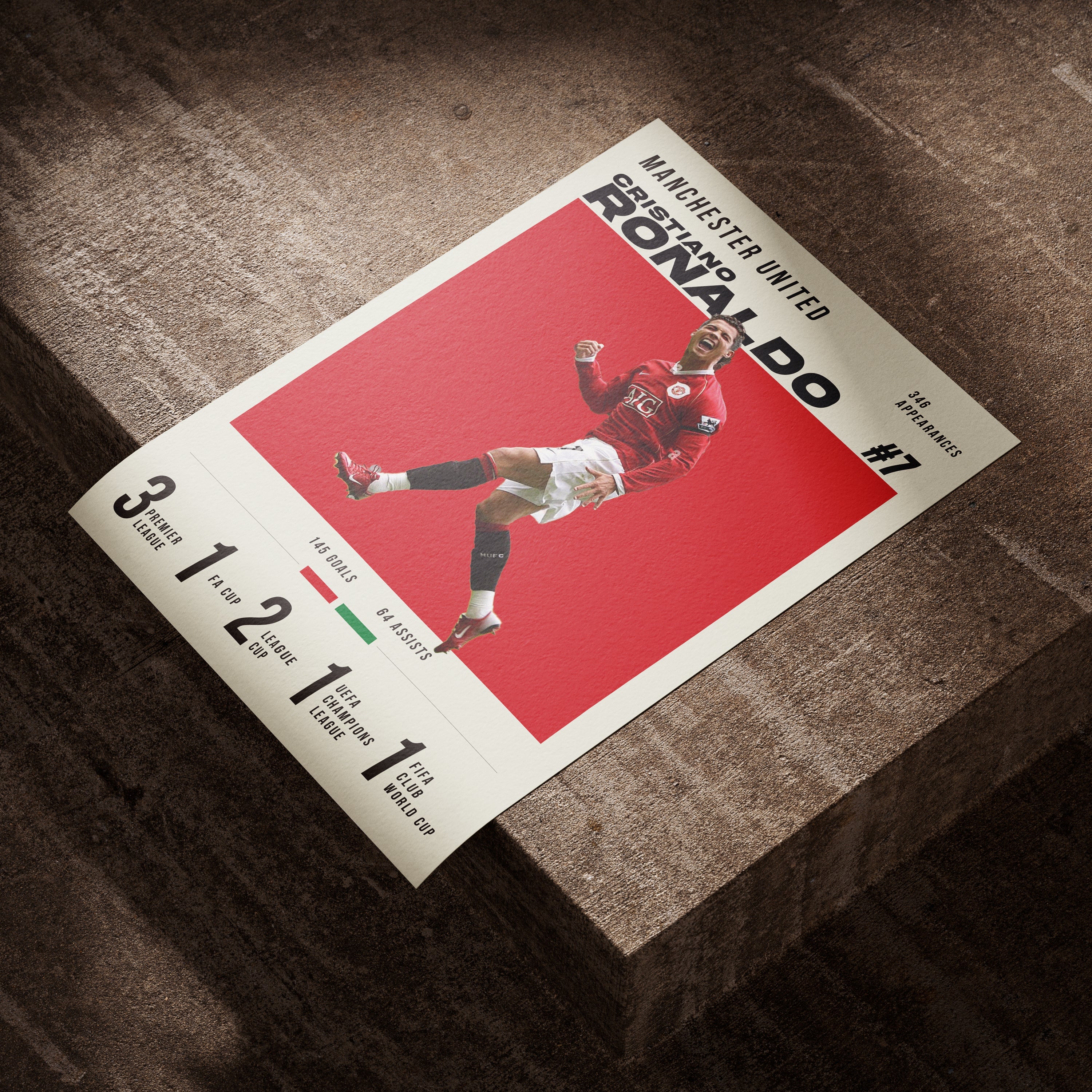 Ronaldo #7 Manchester Utd Heavyweight Art Print - Image 5