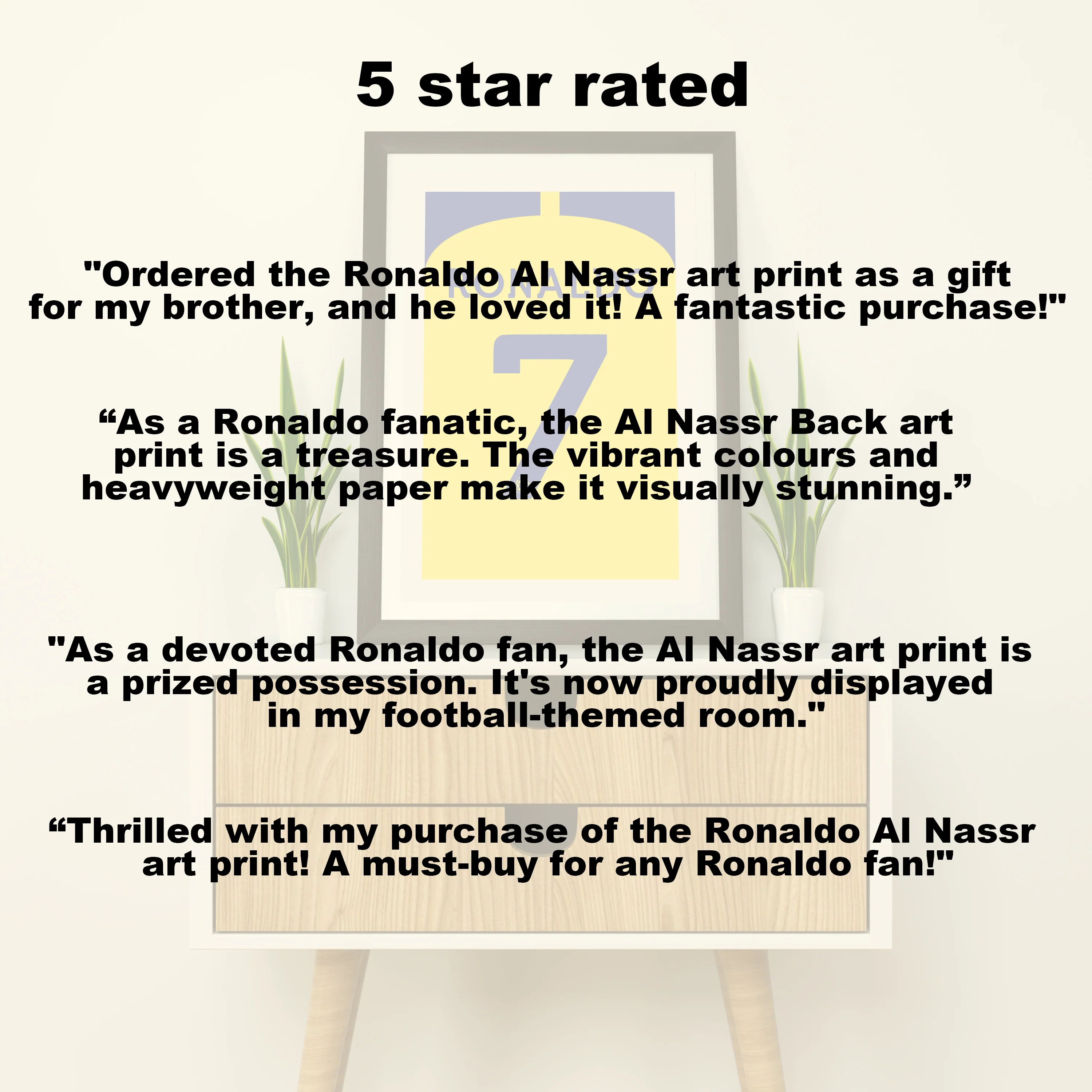 Ronaldo Al Nassr (Back) Heavyweight Art Print - Football Post - Perfect Gift - Birthday Present for Him - Image 5