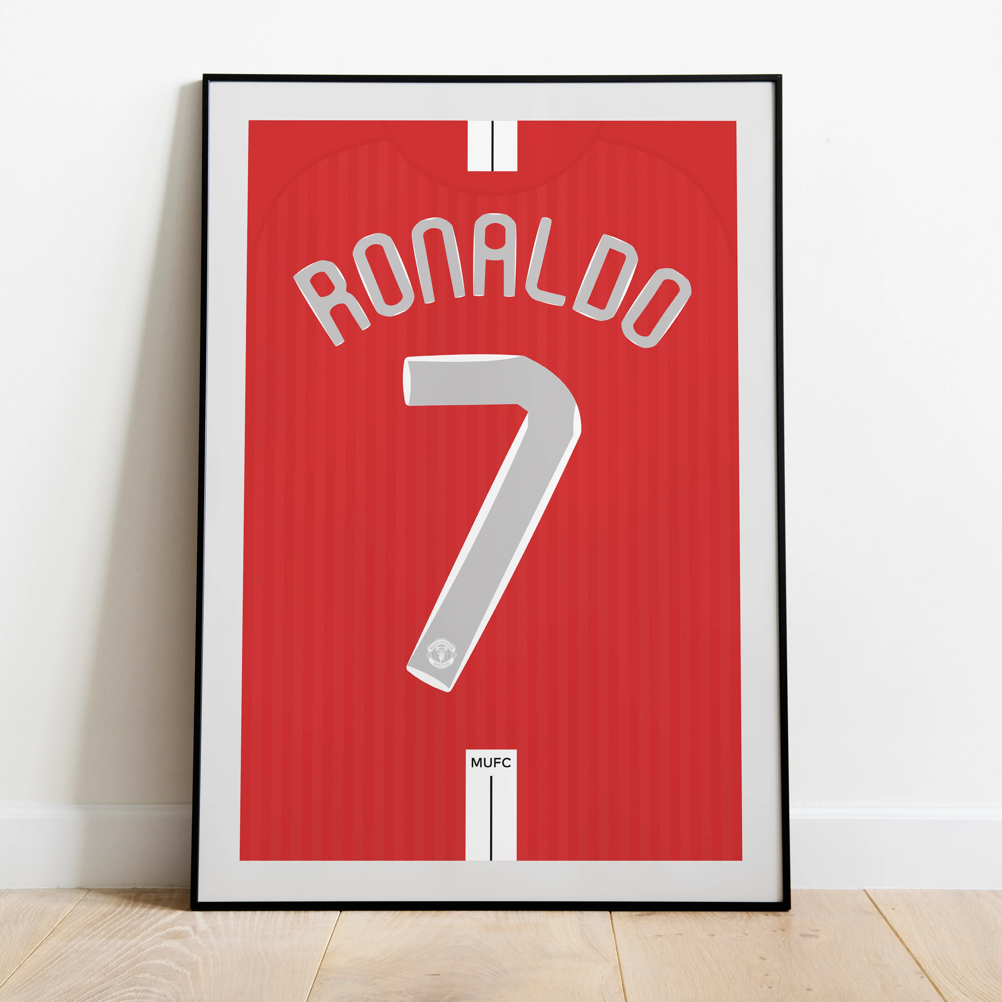 Ronaldo Manchester Utd 2007/08 (Back) Heavyweight Art Print - Football Post - Perfect Gift - Birthday Present for Him