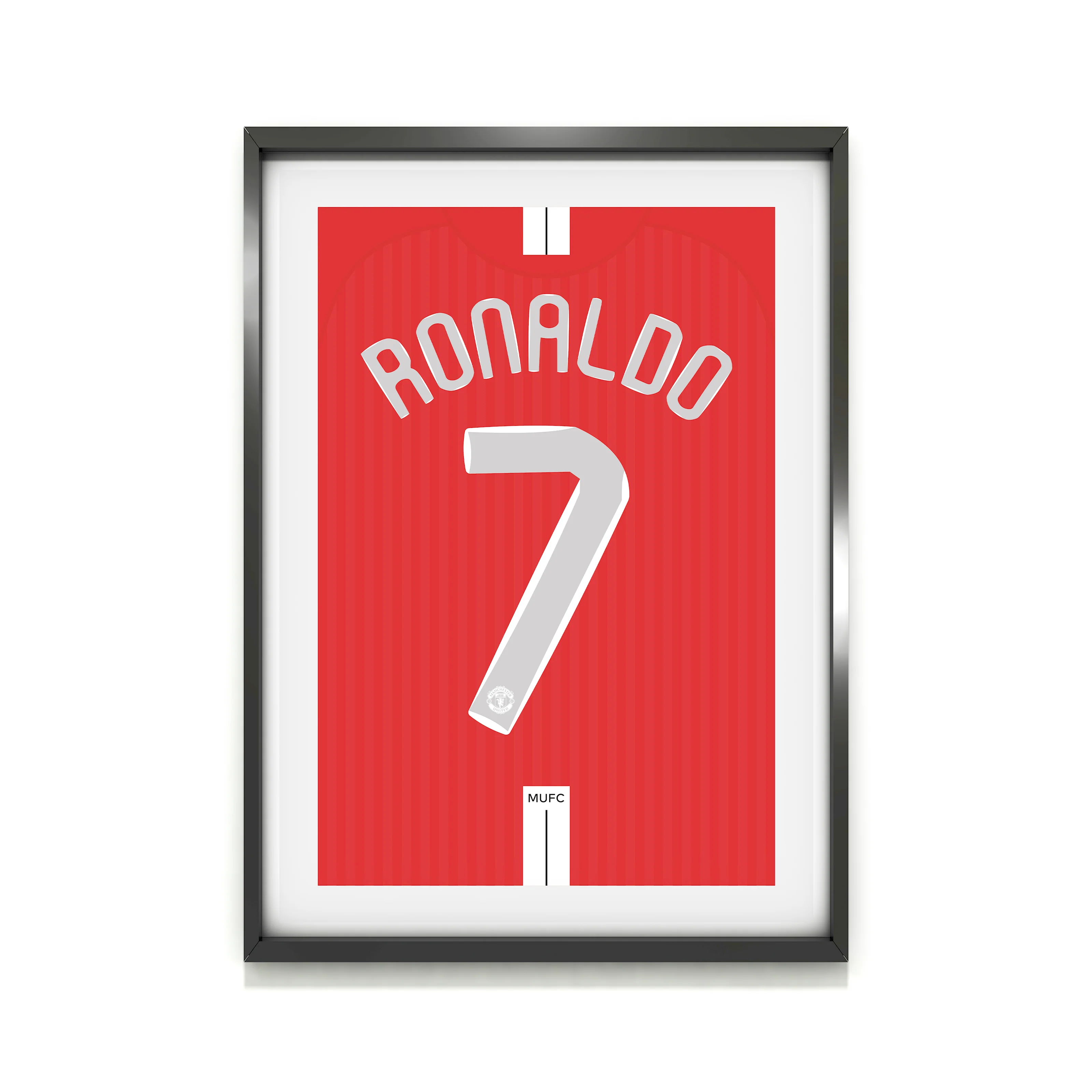 Ronaldo Manchester Utd 2007/08 (Back) Heavyweight Art Print - Football Post - Perfect Gift - Birthday Present for Him - Image 2