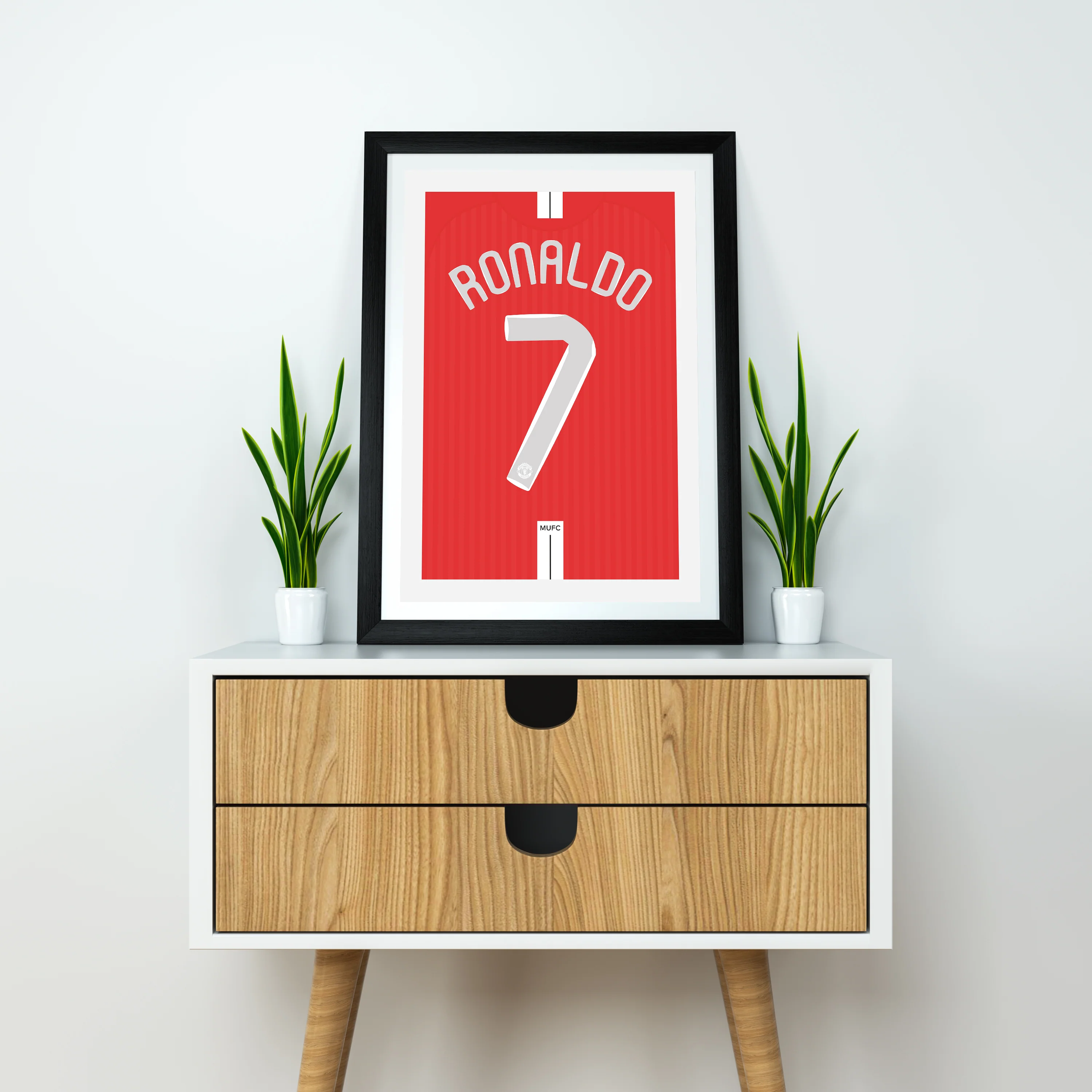 Ronaldo Manchester Utd 2007/08 (Back) Heavyweight Art Print - Football Post - Perfect Gift - Birthday Present for Him - Image 3