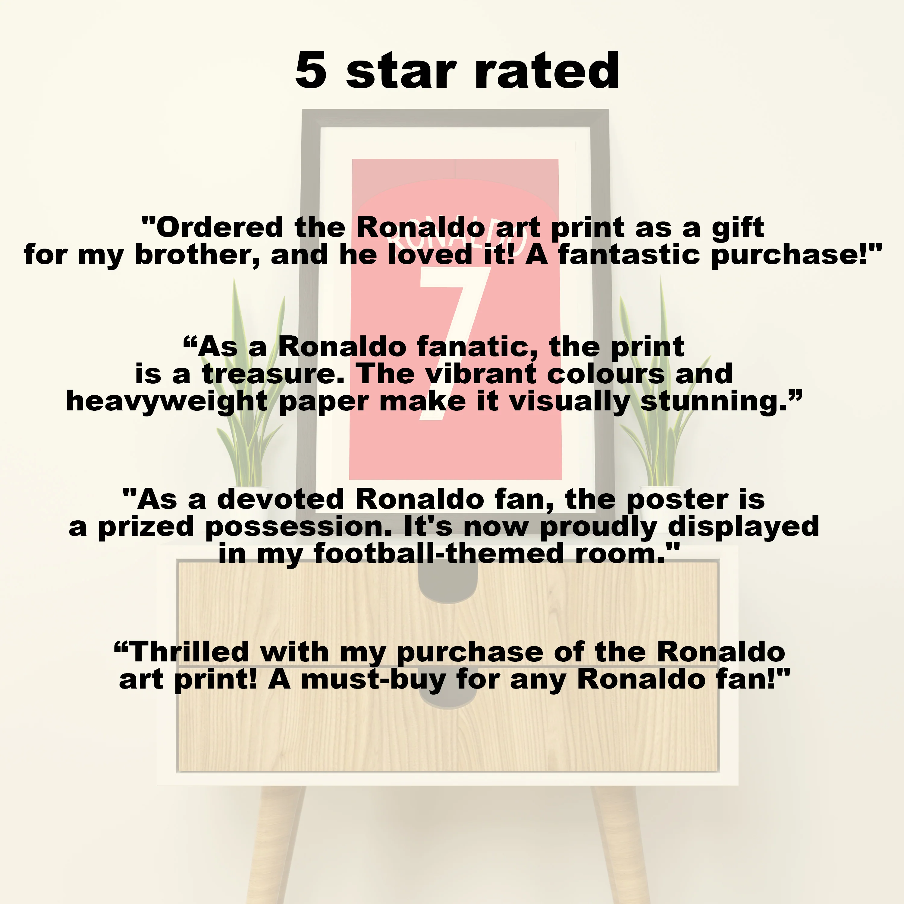 Ronaldo Portugal 2016 (Back) Heavyweight Art Print - Football Post - Perfect Gift - Birthday Present for Him - Image 5