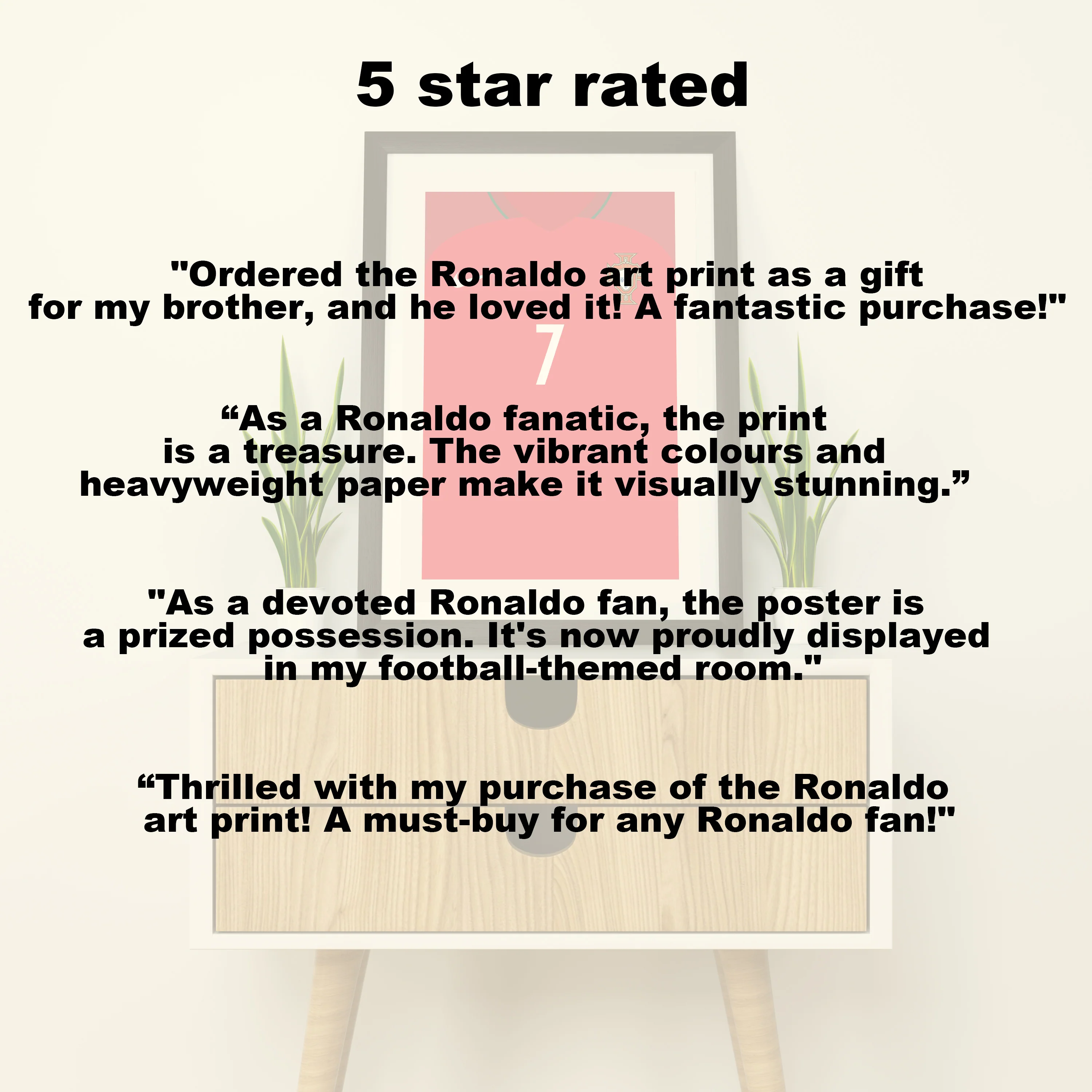 Ronaldo Portugal 2016 (Front) Heavyweight Art Print - Football Post - Perfect Gift - Birthday Present for Him - Image 5