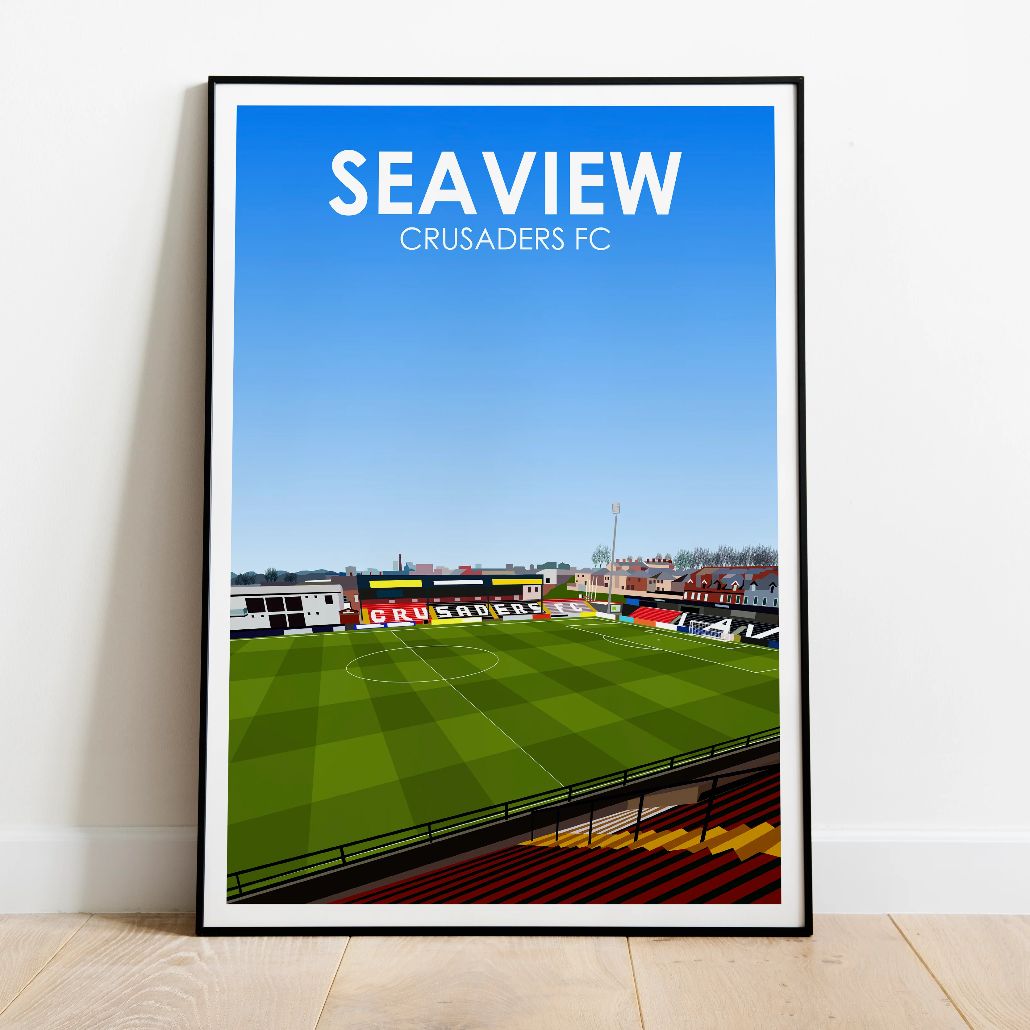 Seaview Crusaders FC Heavyweight Art Print - Football Post - Perfect Gift - Birthday Present for Him