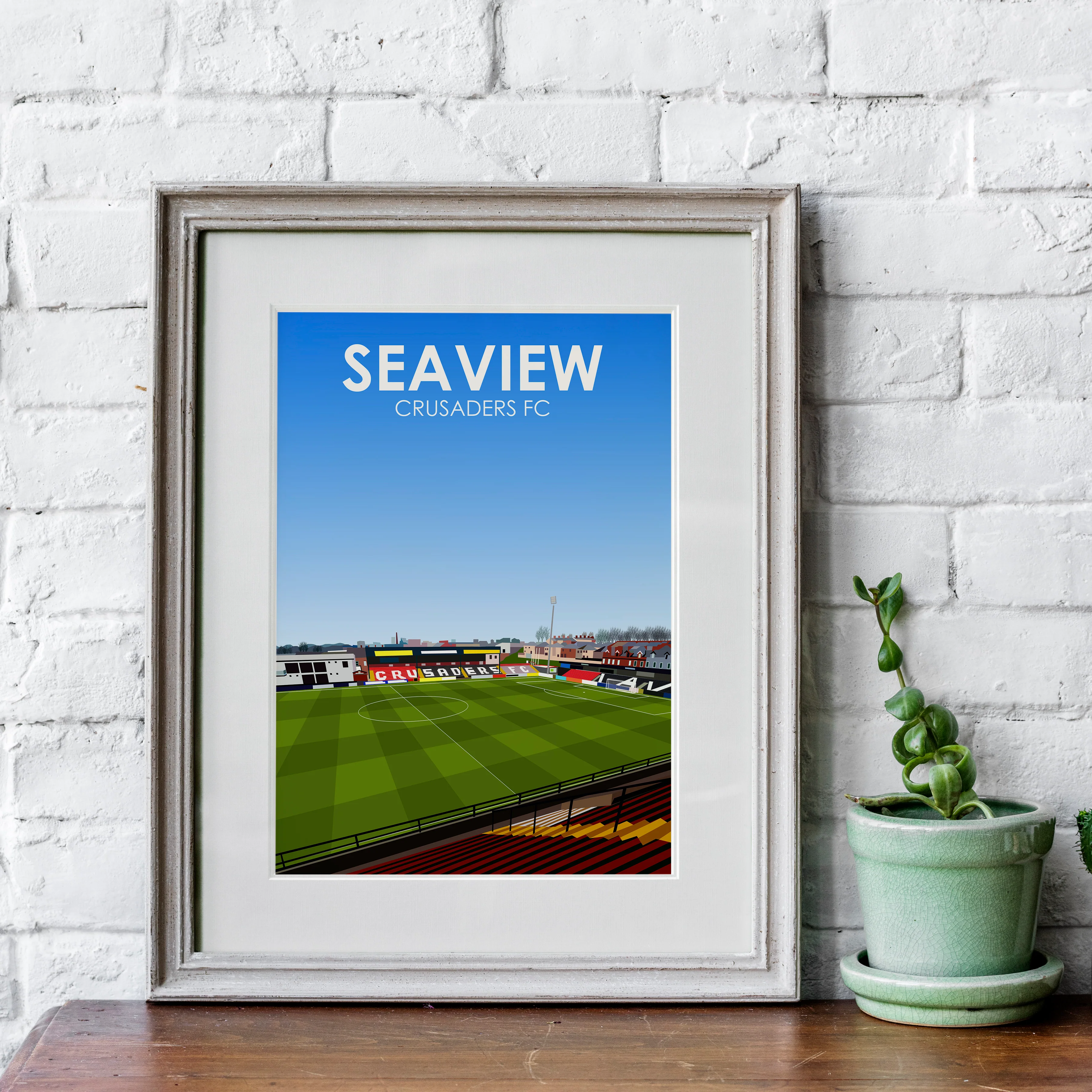 Seaview Crusaders FC Heavyweight Art Print - Football Post - Perfect Gift - Birthday Present for Him - Image 4