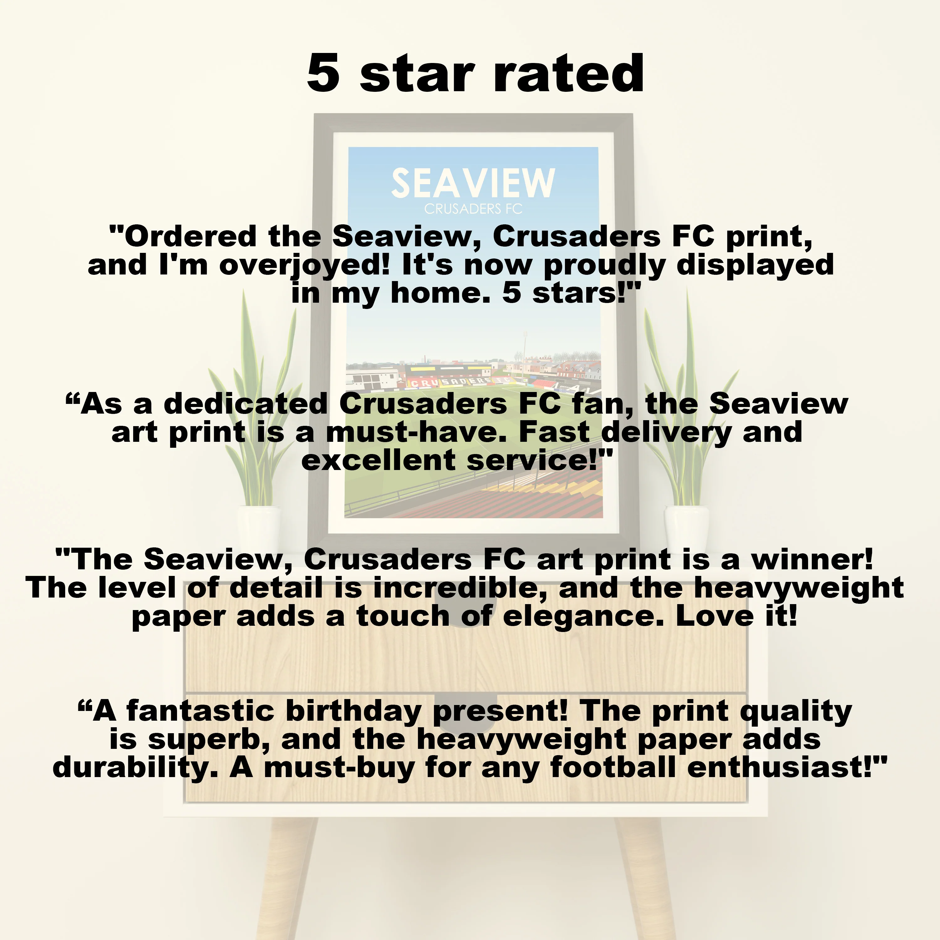 Seaview Crusaders FC Heavyweight Art Print - Football Post - Perfect Gift - Birthday Present for Him - Image 5