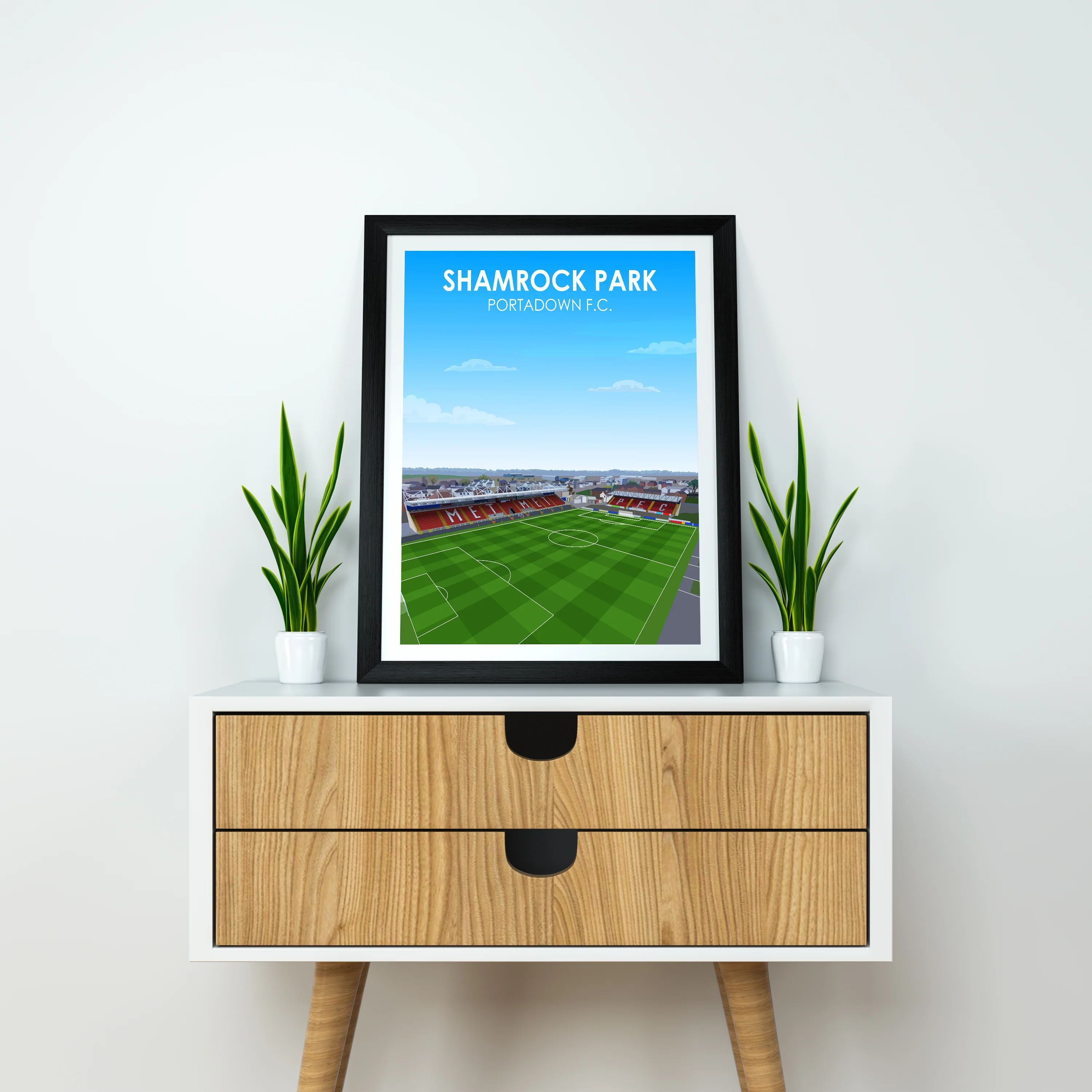 Shamrock Park Heavyweight Art Print - Football Post - Perfect Gift - Birthday Present for Him - Image 4
