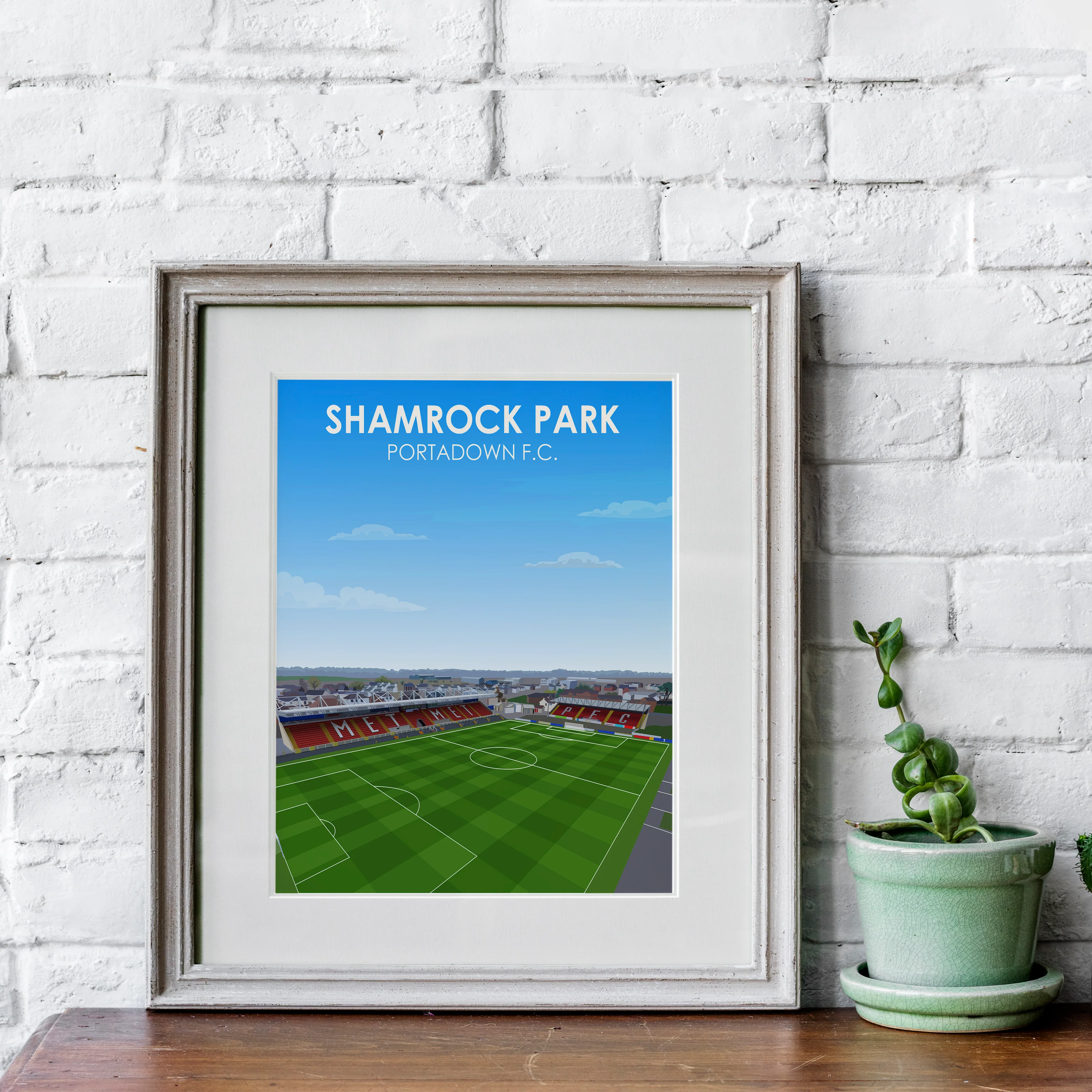 Shamrock Park Heavyweight Art Print - Football Post - Perfect Gift - Birthday Present for Him - Image 5