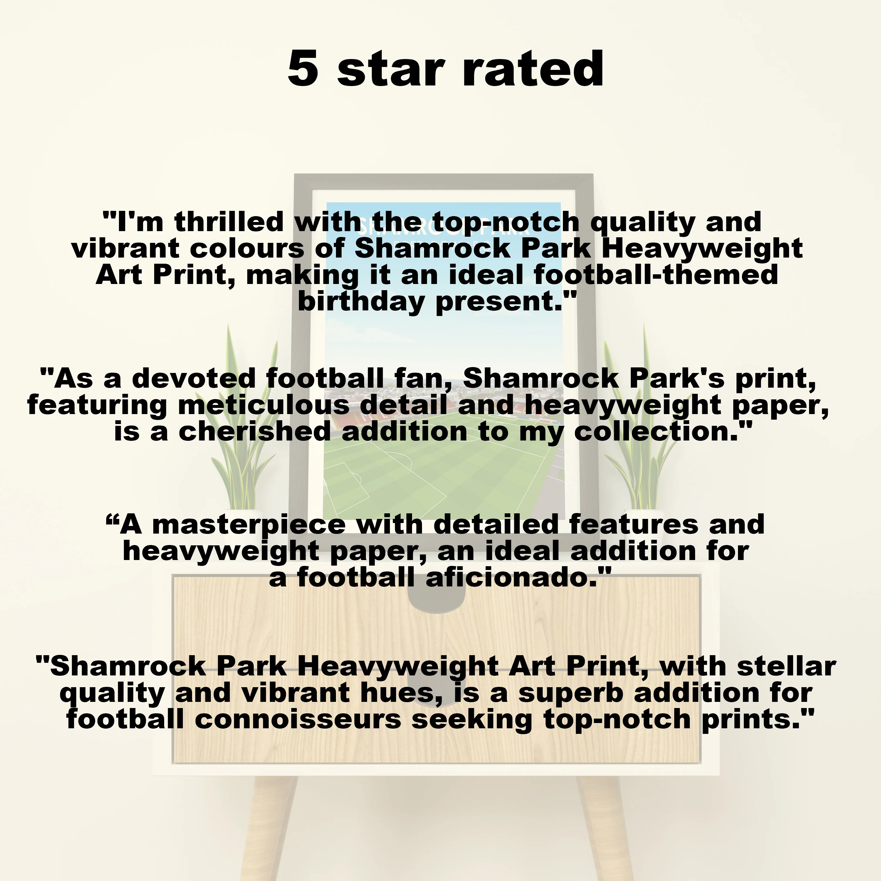 Shamrock Park Heavyweight Art Print - Football Post - Perfect Gift - Birthday Present for Him - Image 6