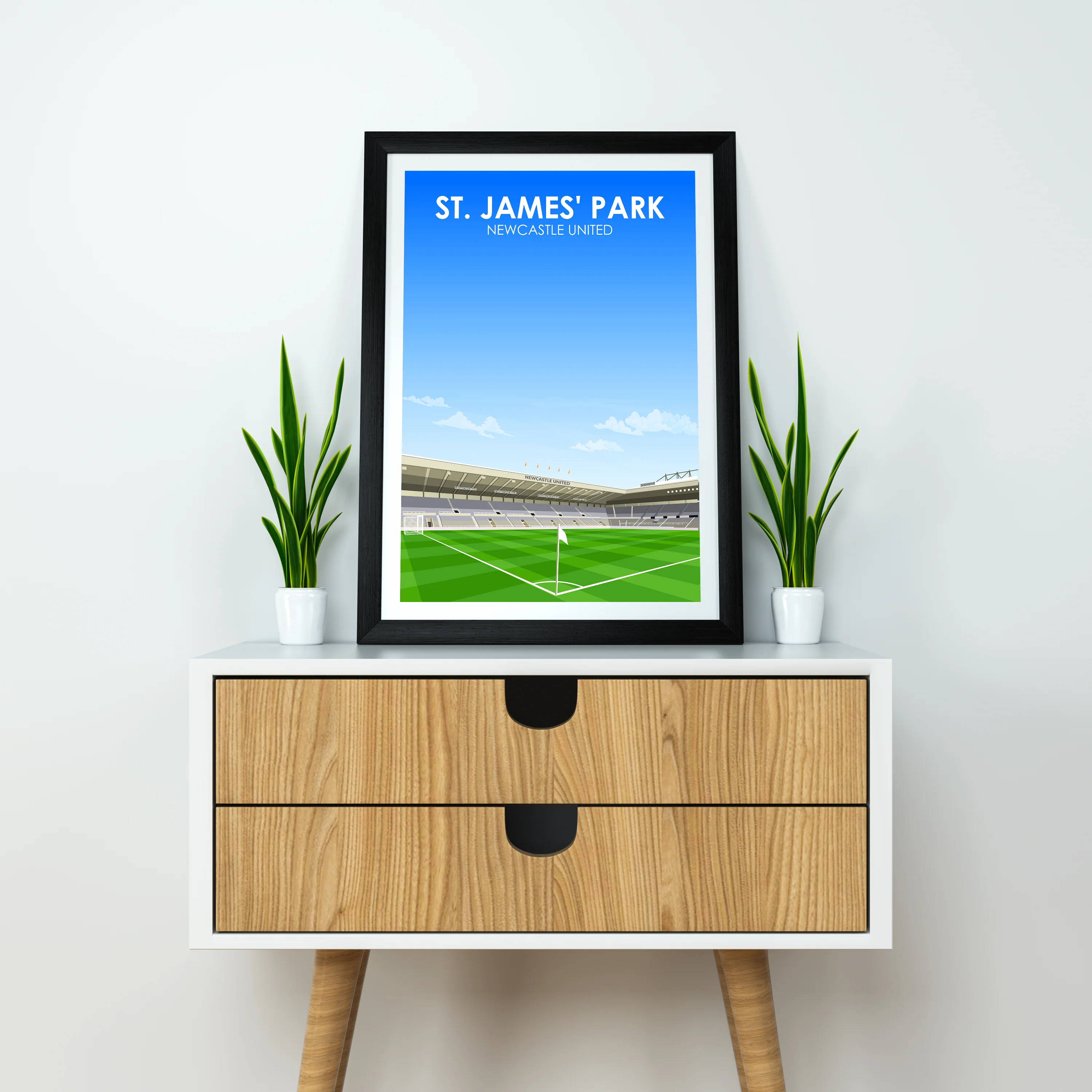 St. James' Park Heavyweight Art Print - Football Post - Perfect Gift - Birthday Present for Him - Image 3