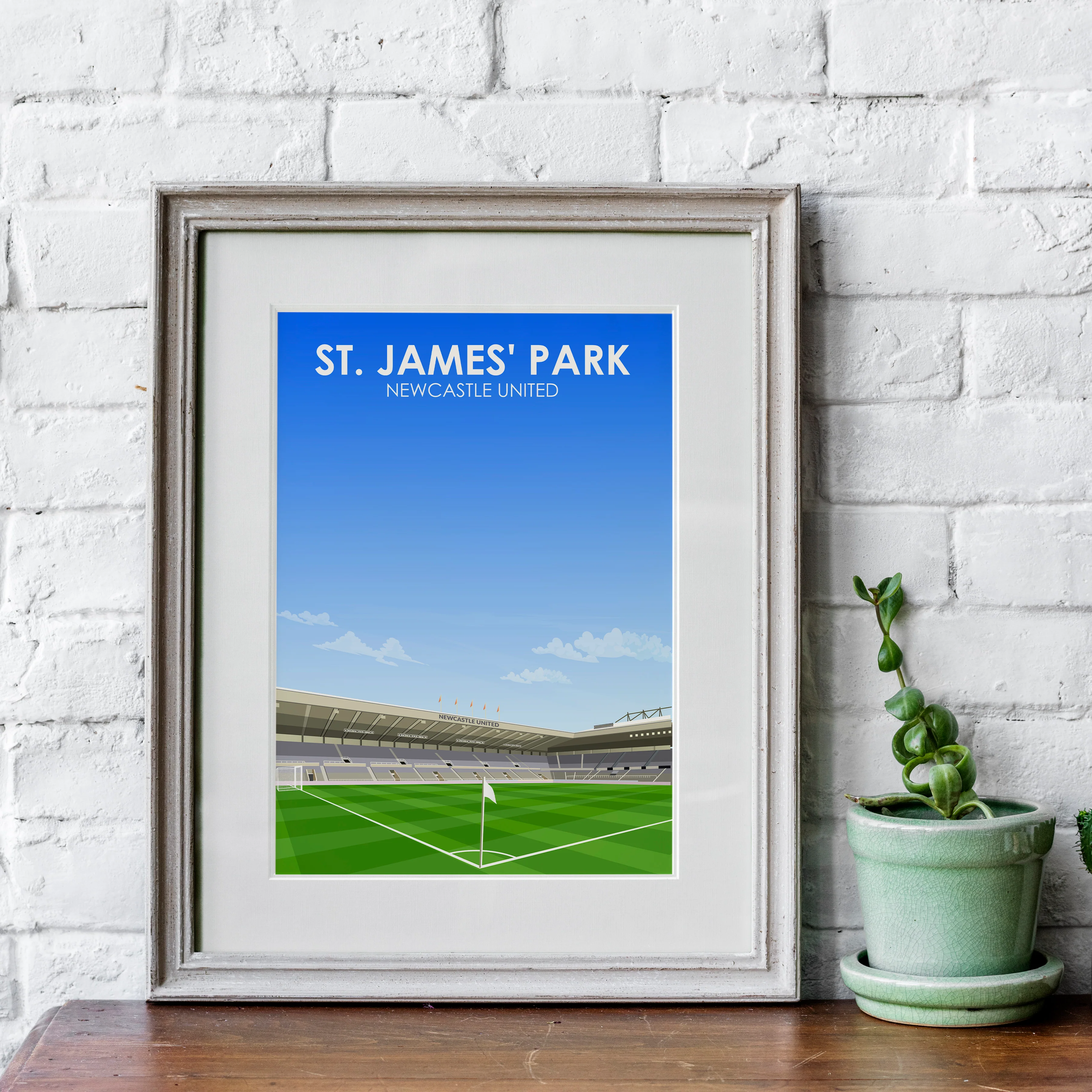 St. James' Park Heavyweight Art Print - Football Post - Perfect Gift - Birthday Present for Him - Image 4
