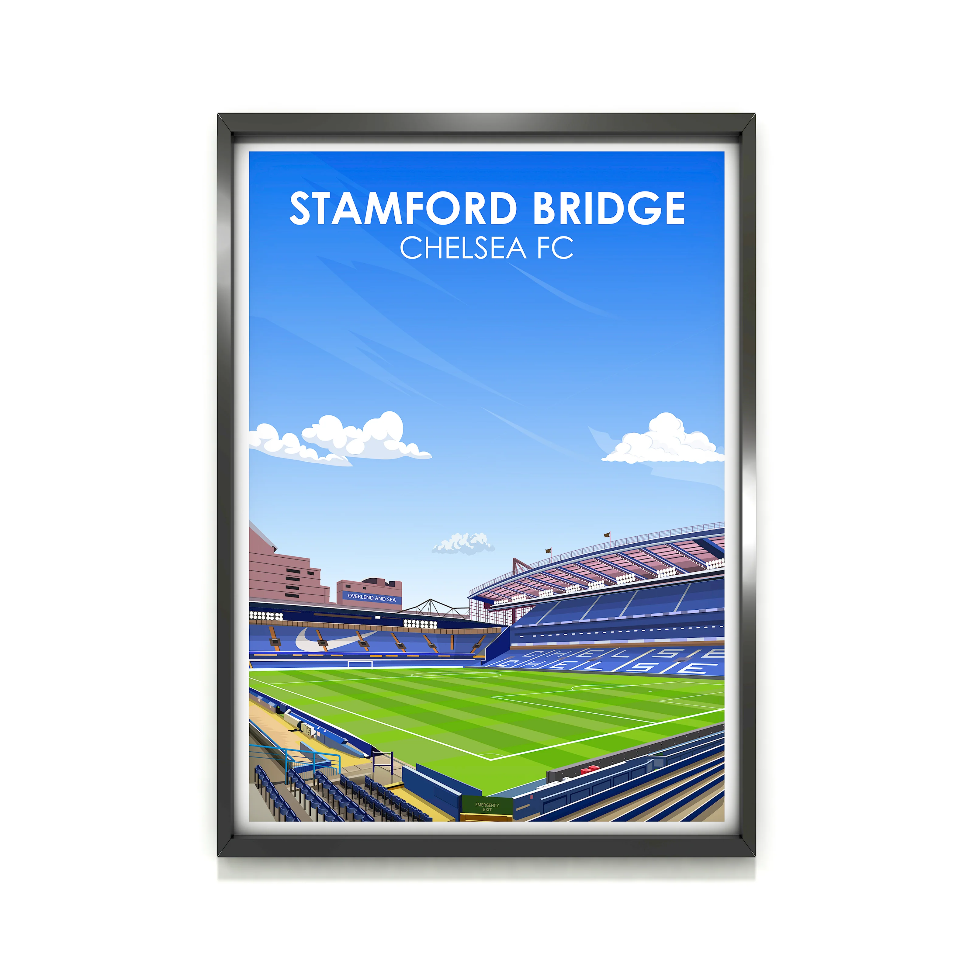 Stamford Bridge Stadium Heavyweight Art Print - Football Post - Perfect Gift - Birthday Present for Him - Image 2