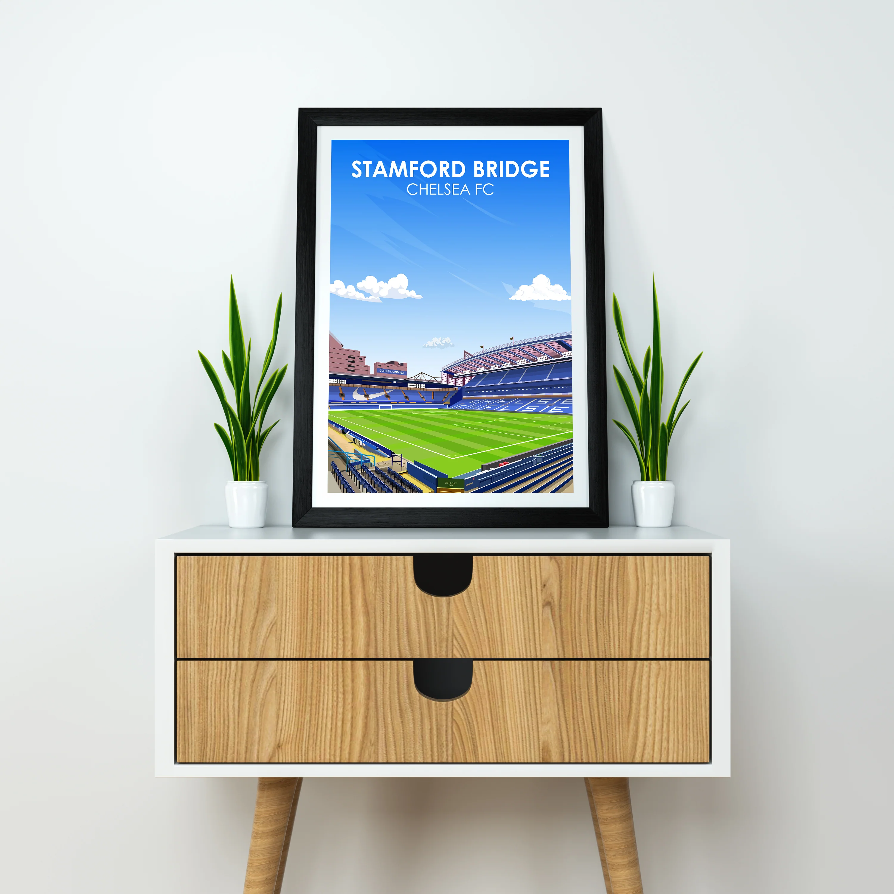Stamford Bridge Stadium Heavyweight Art Print - Football Post - Perfect Gift - Birthday Present for Him - Image 3