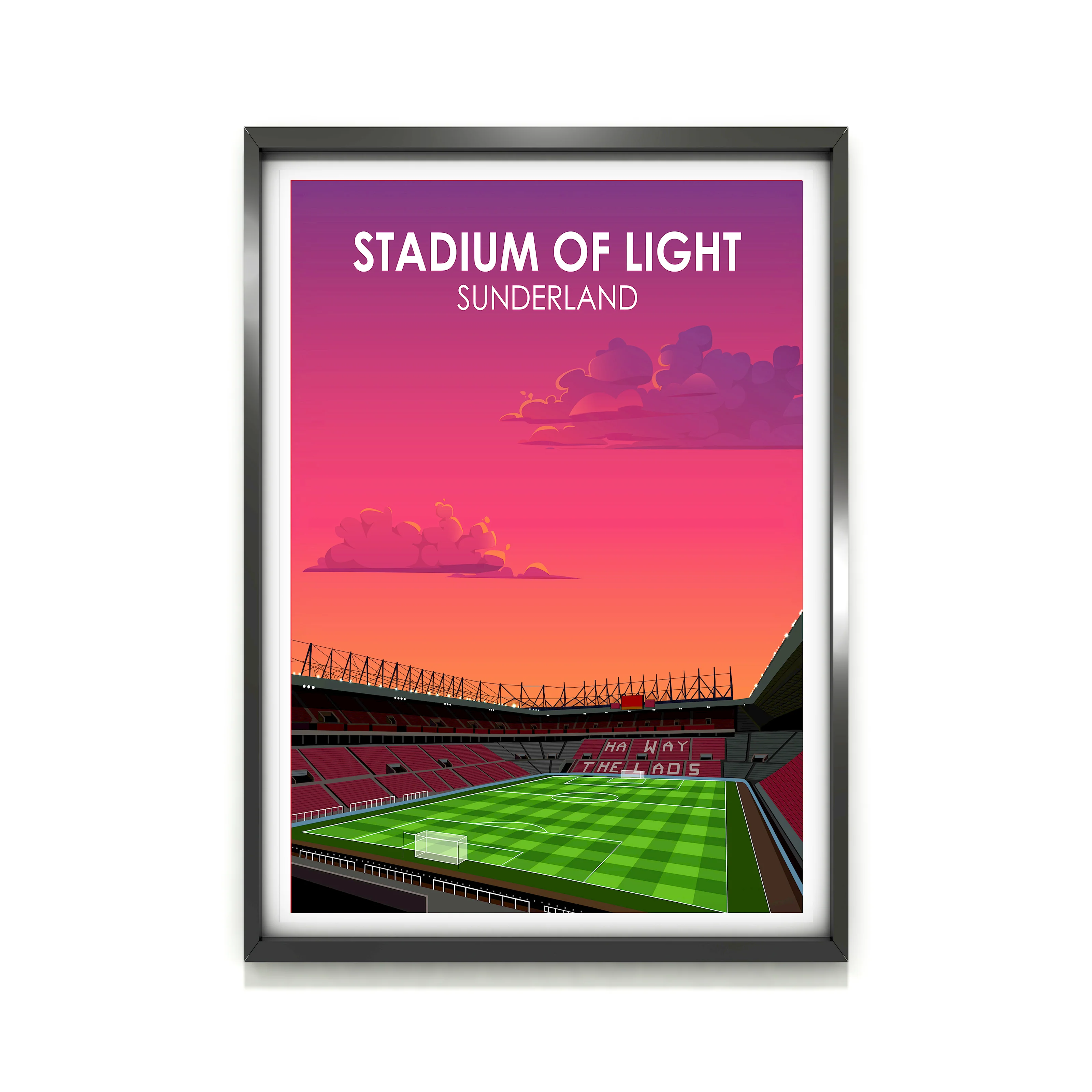 Sunderland Stadium Of Light Heavyweight Art Print - Football Post - Perfect Gift - Birthday Present for Him - Image 2