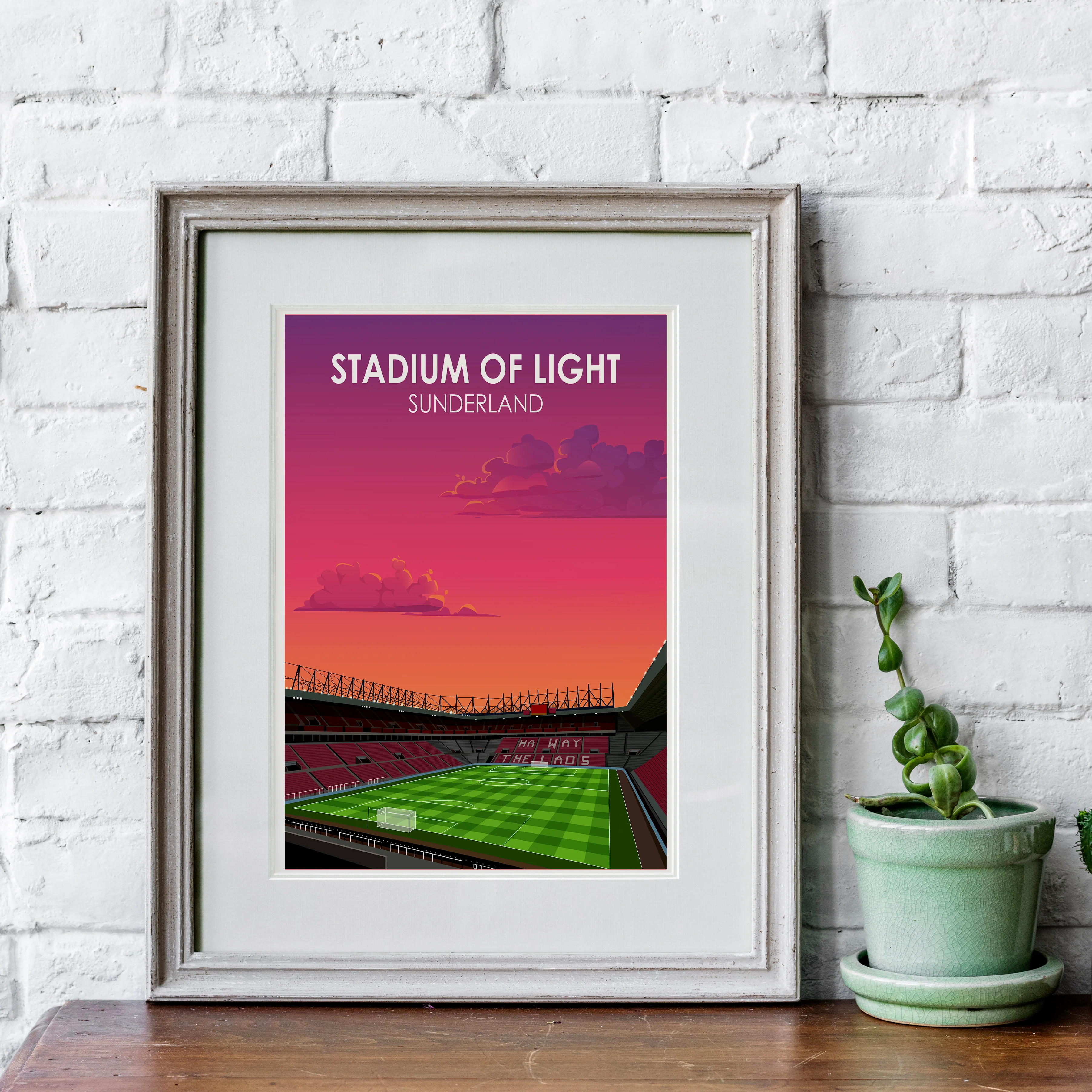 Sunderland Stadium Of Light Heavyweight Art Print - Football Post - Perfect Gift - Birthday Present for Him - Image 3