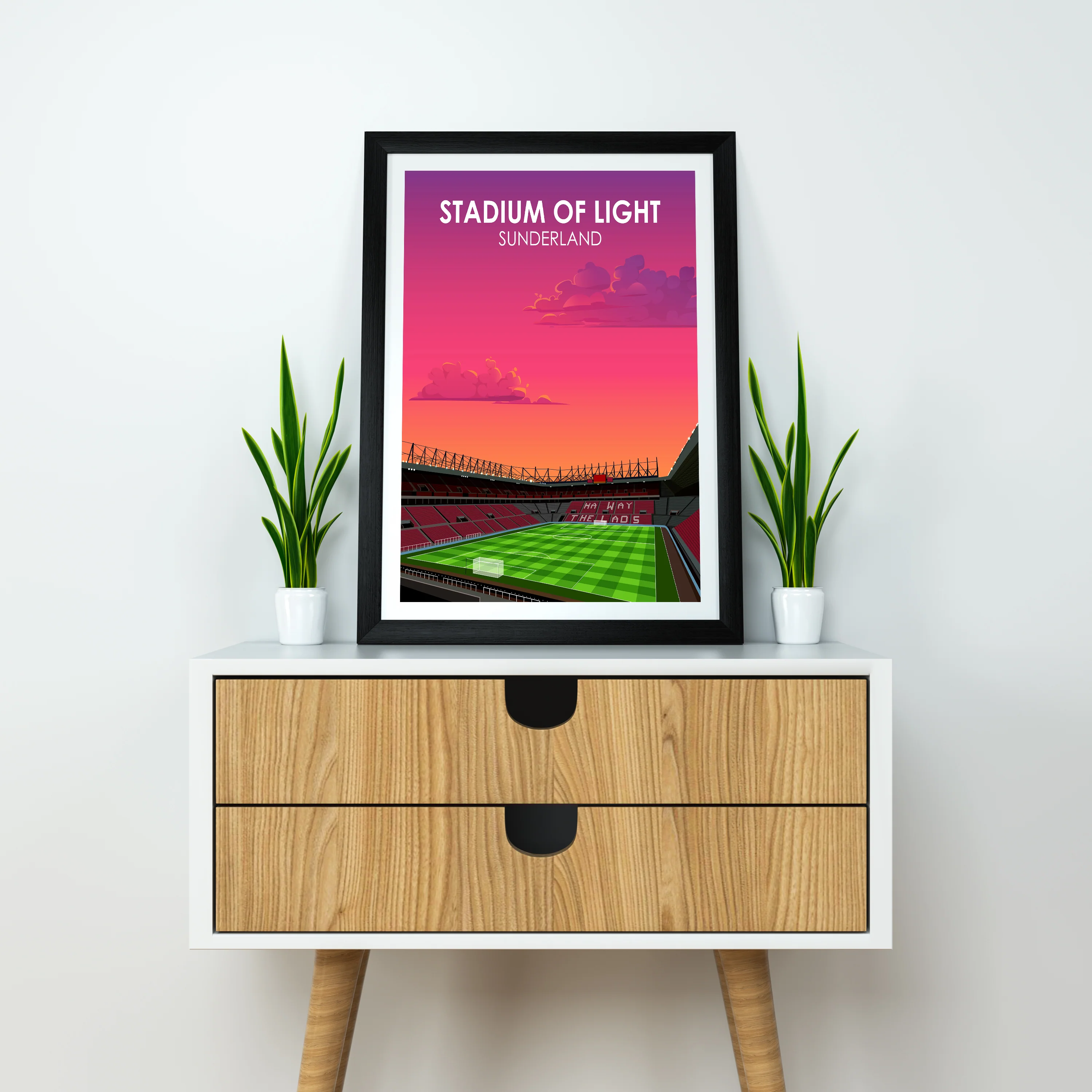 Sunderland Stadium Of Light Heavyweight Art Print - Football Post - Perfect Gift - Birthday Present for Him - Image 4