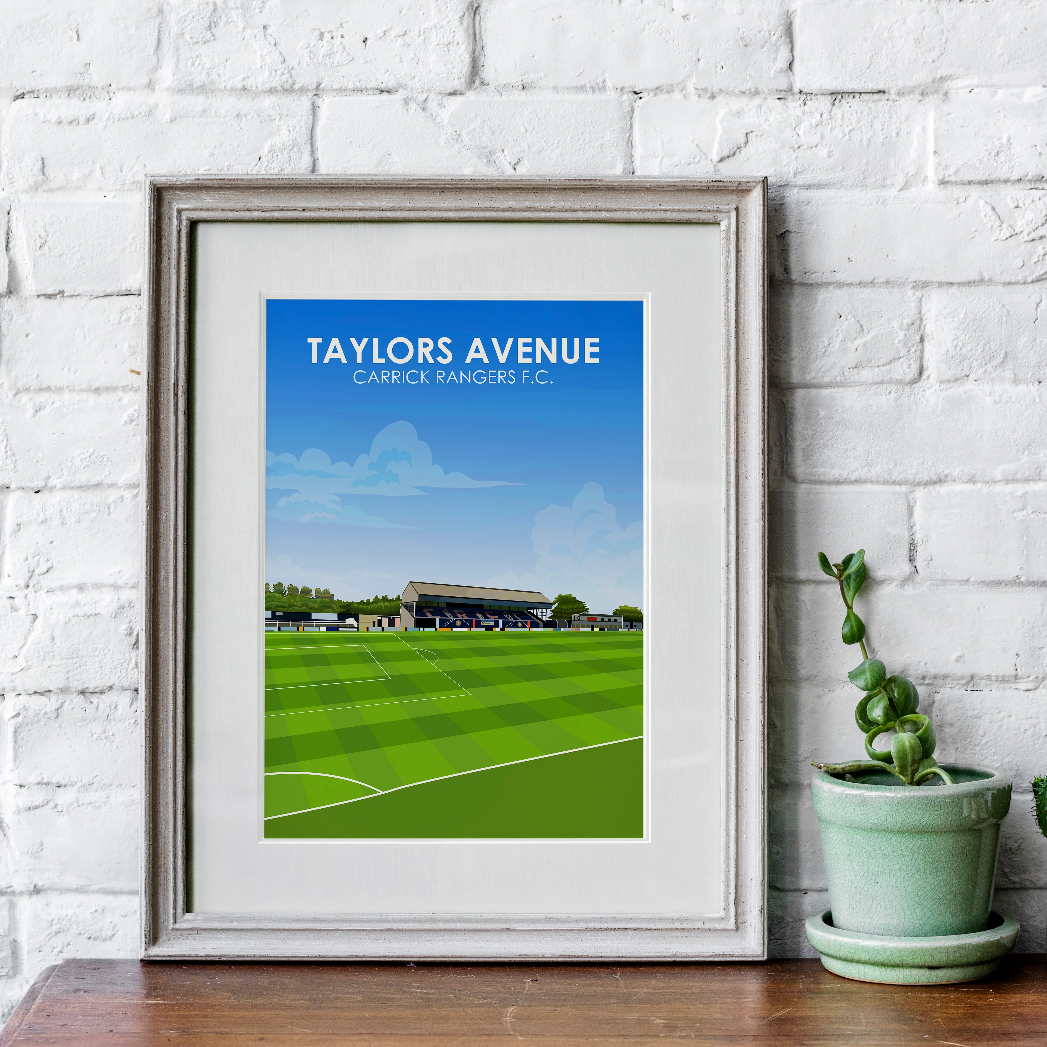 Taylors Avenue Heavyweight Art Print - Football Post - Perfect Gift - Birthday Present for Him - Image 3