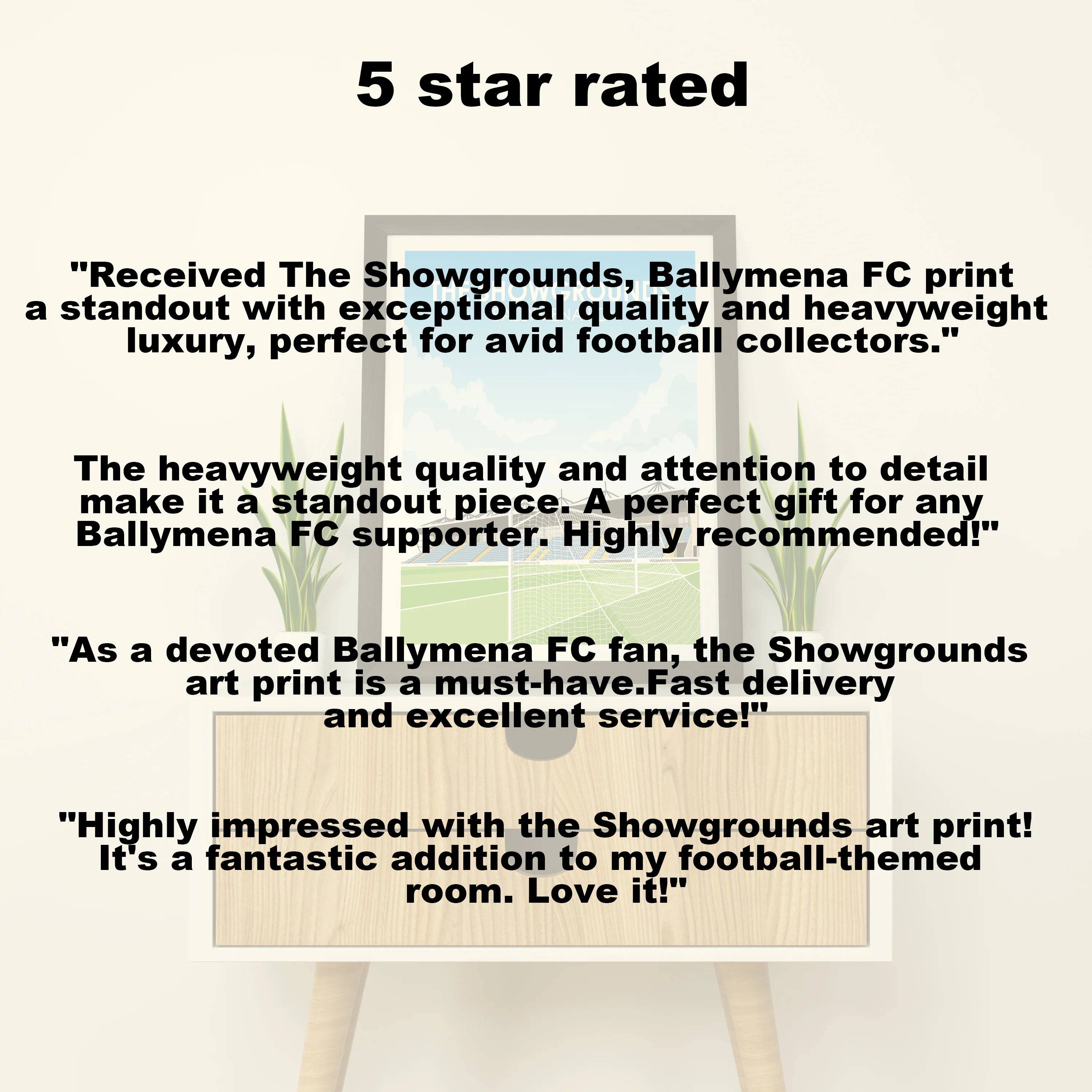 The Showgrounds Ballymena FC Heavyweight Art Print - Football Post - Perfect Gift - Birthday Present for Him - Image 5