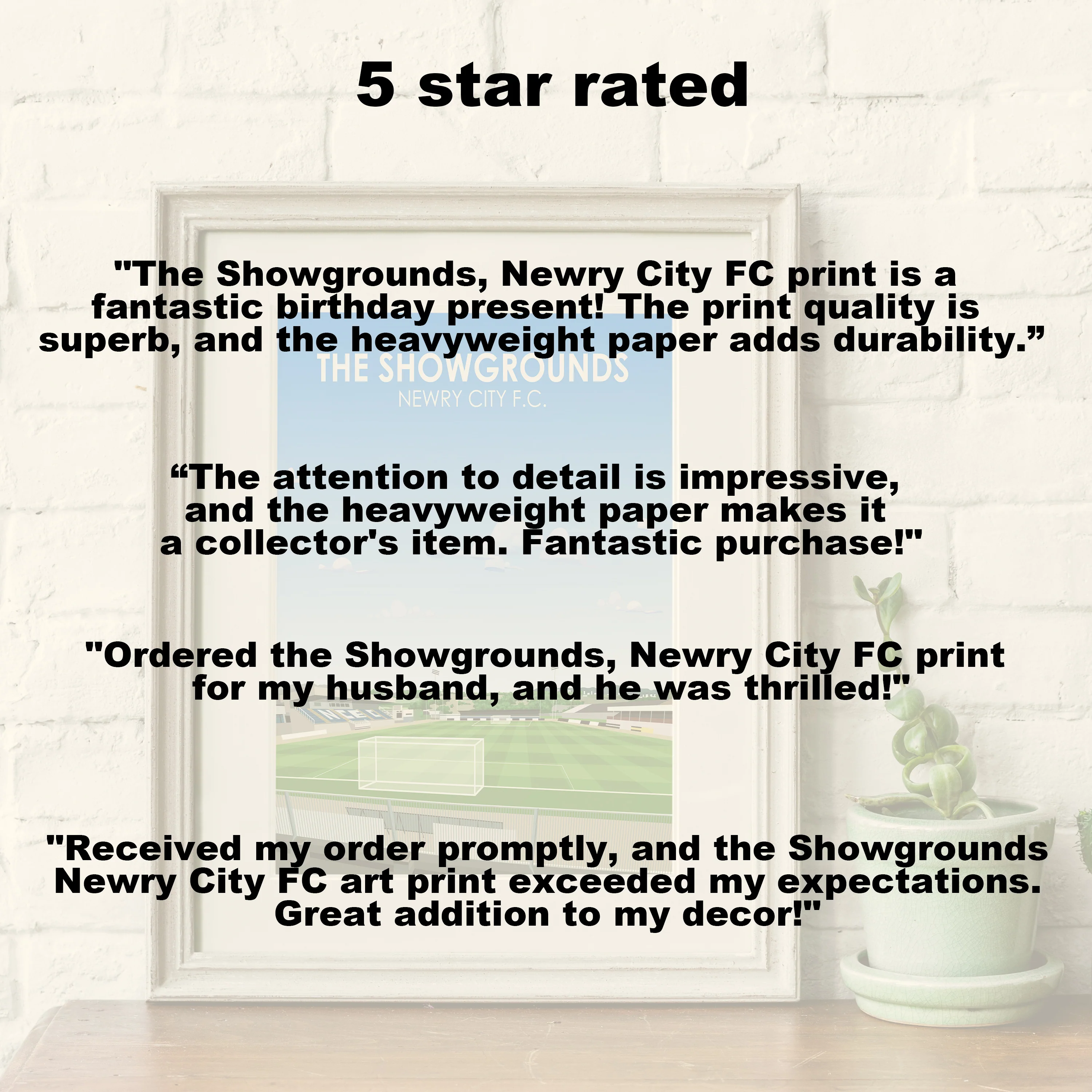 The Showgrounds Newry City FC Heavyweight Art Print - Football Post - Perfect Gift - Birthday Present for Him - Image 6