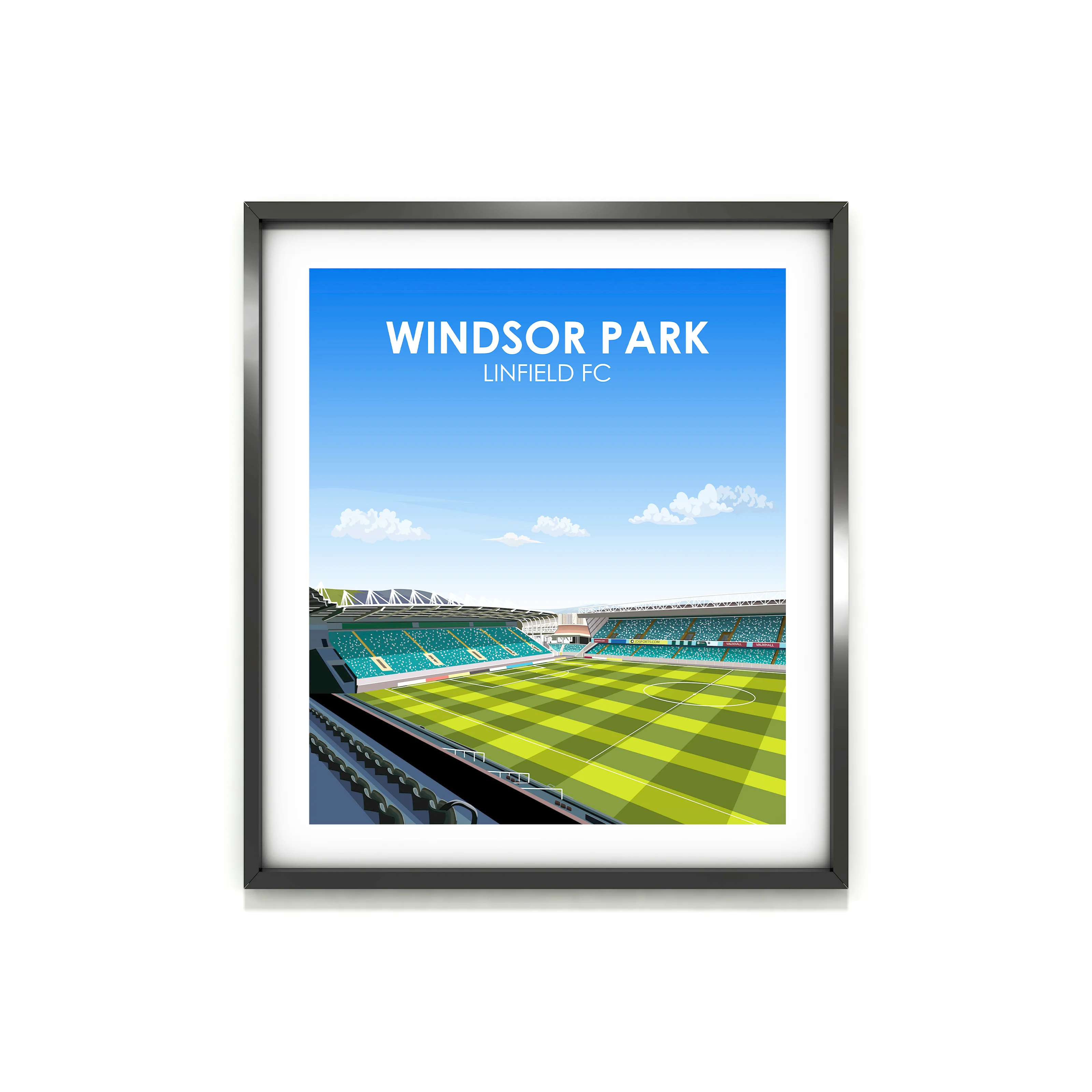 Windsor Park Linfield FC Heavyweight Art Print - Football Post - Perfect Gift - Birthday Present for Him - Image 2