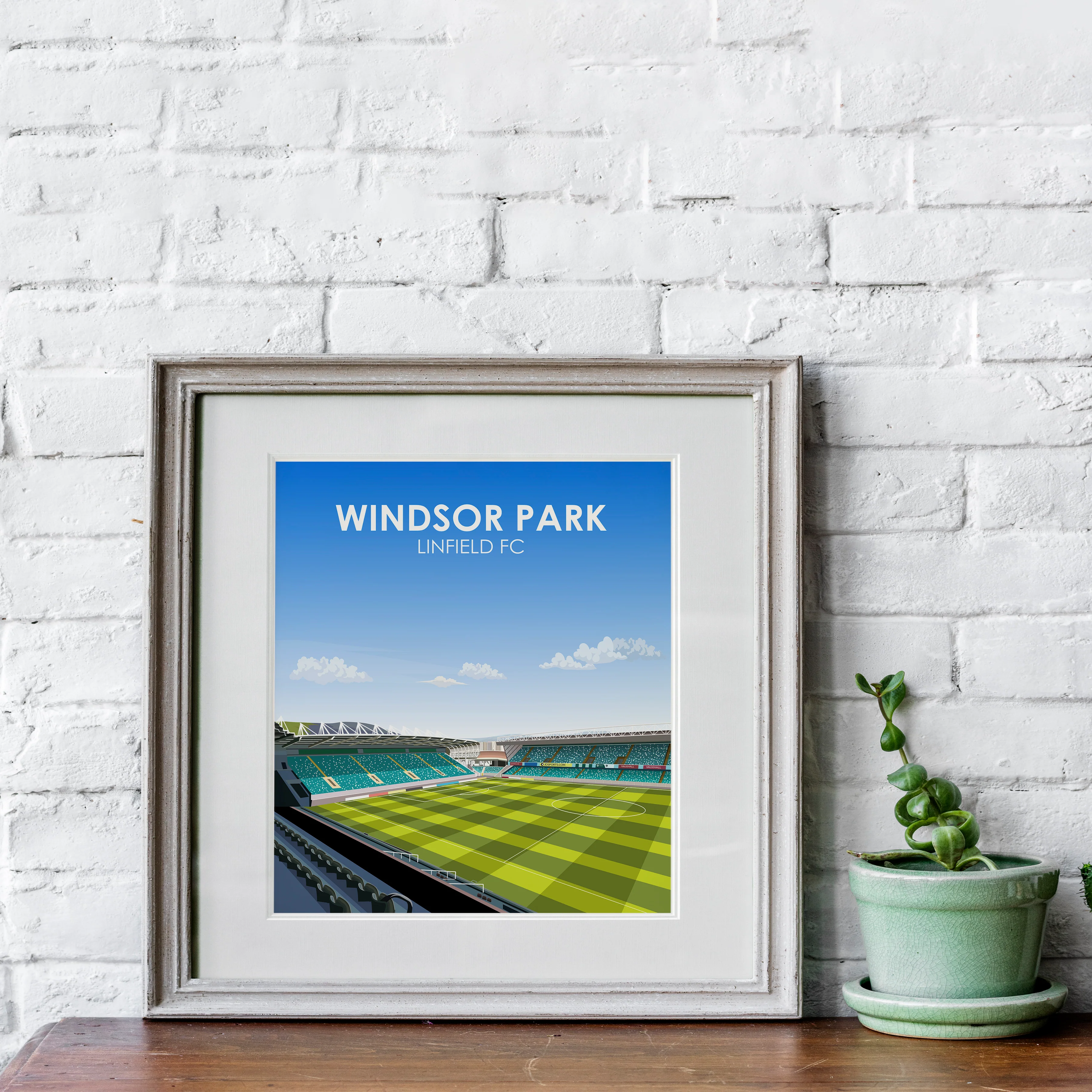 Windsor Park Linfield FC Heavyweight Art Print - Football Post - Perfect Gift - Birthday Present for Him - Image 3