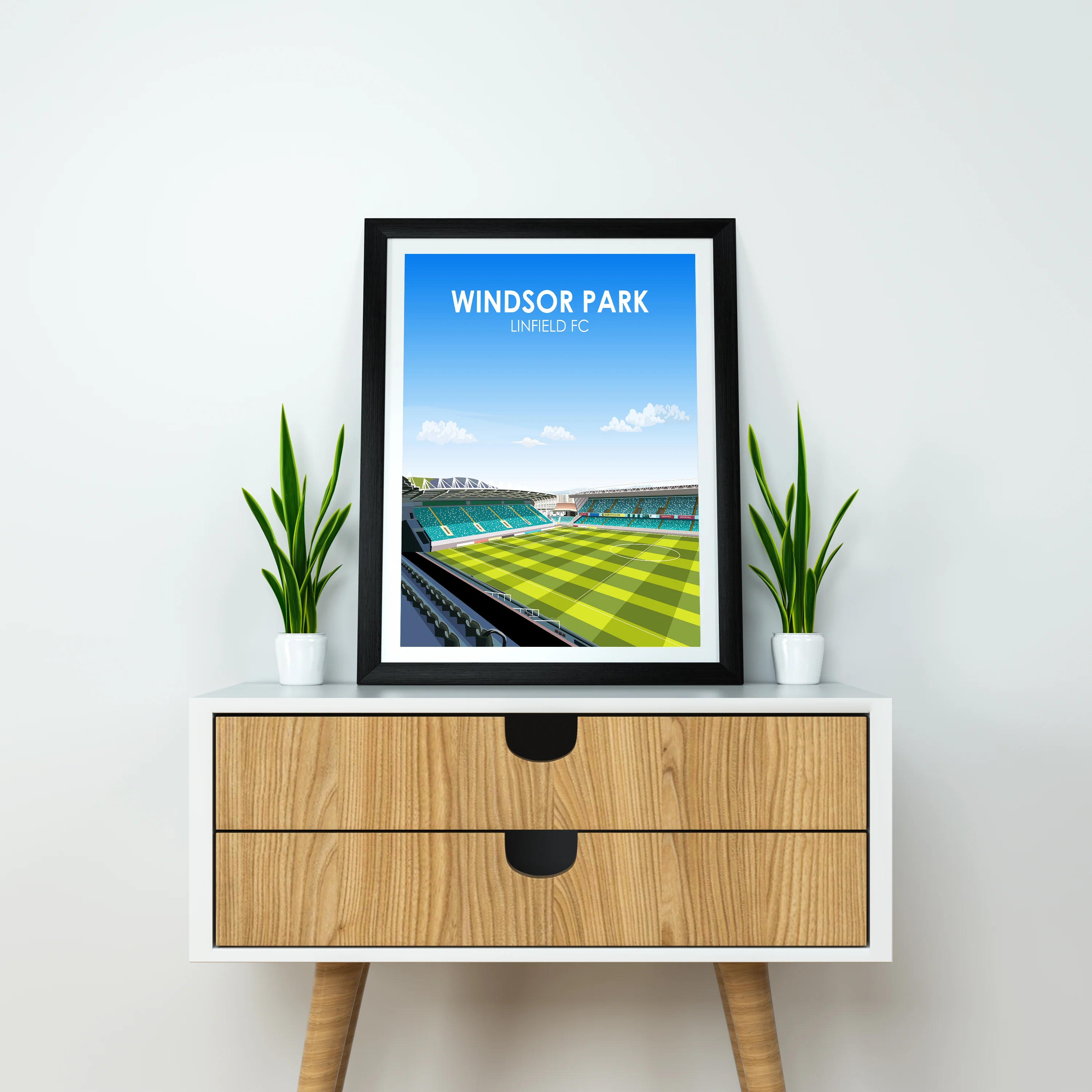 Windsor Park Linfield FC Heavyweight Art Print - Football Post - Perfect Gift - Birthday Present for Him - Image 4