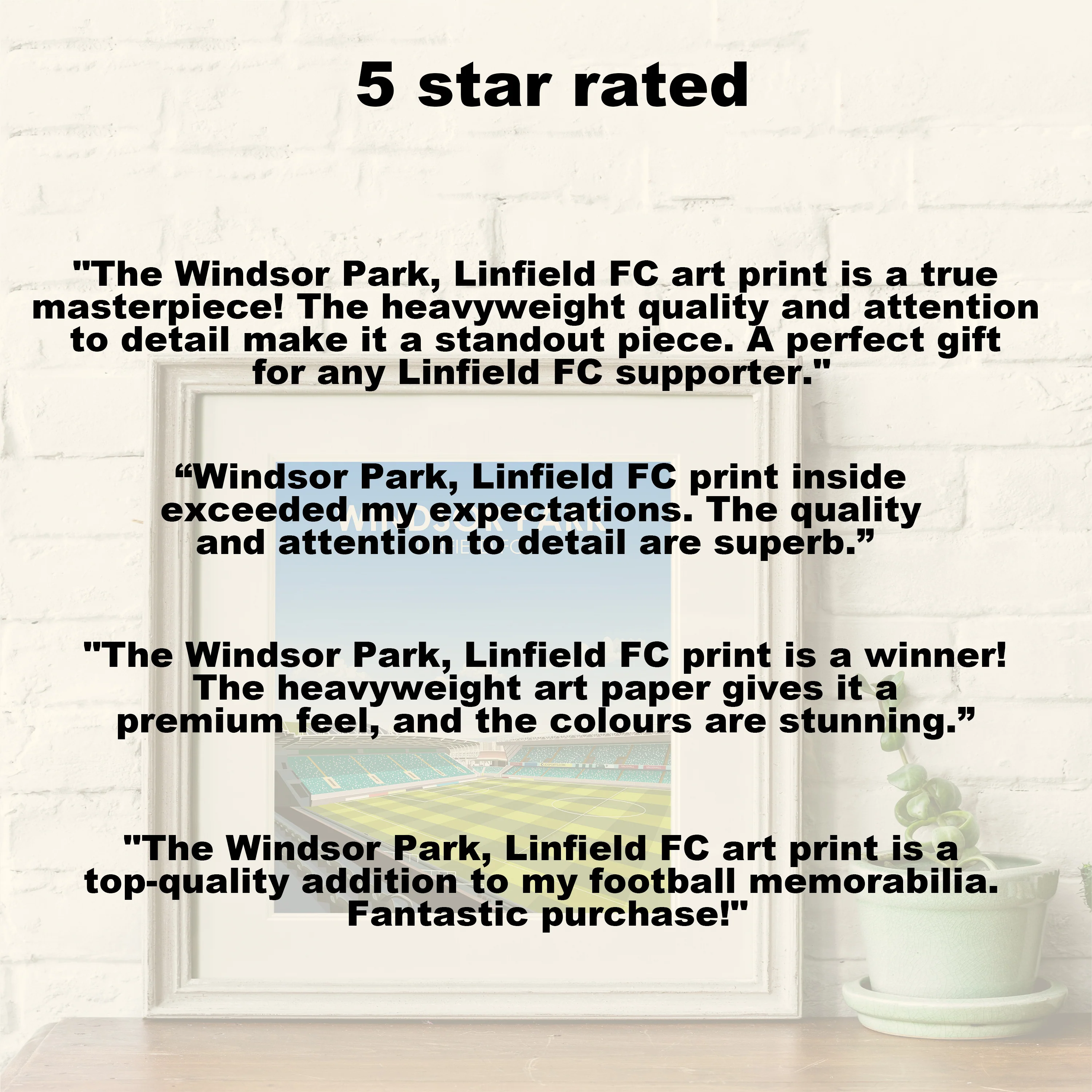 Windsor Park Linfield FC Heavyweight Art Print - Football Post - Perfect Gift - Birthday Present for Him - Image 6